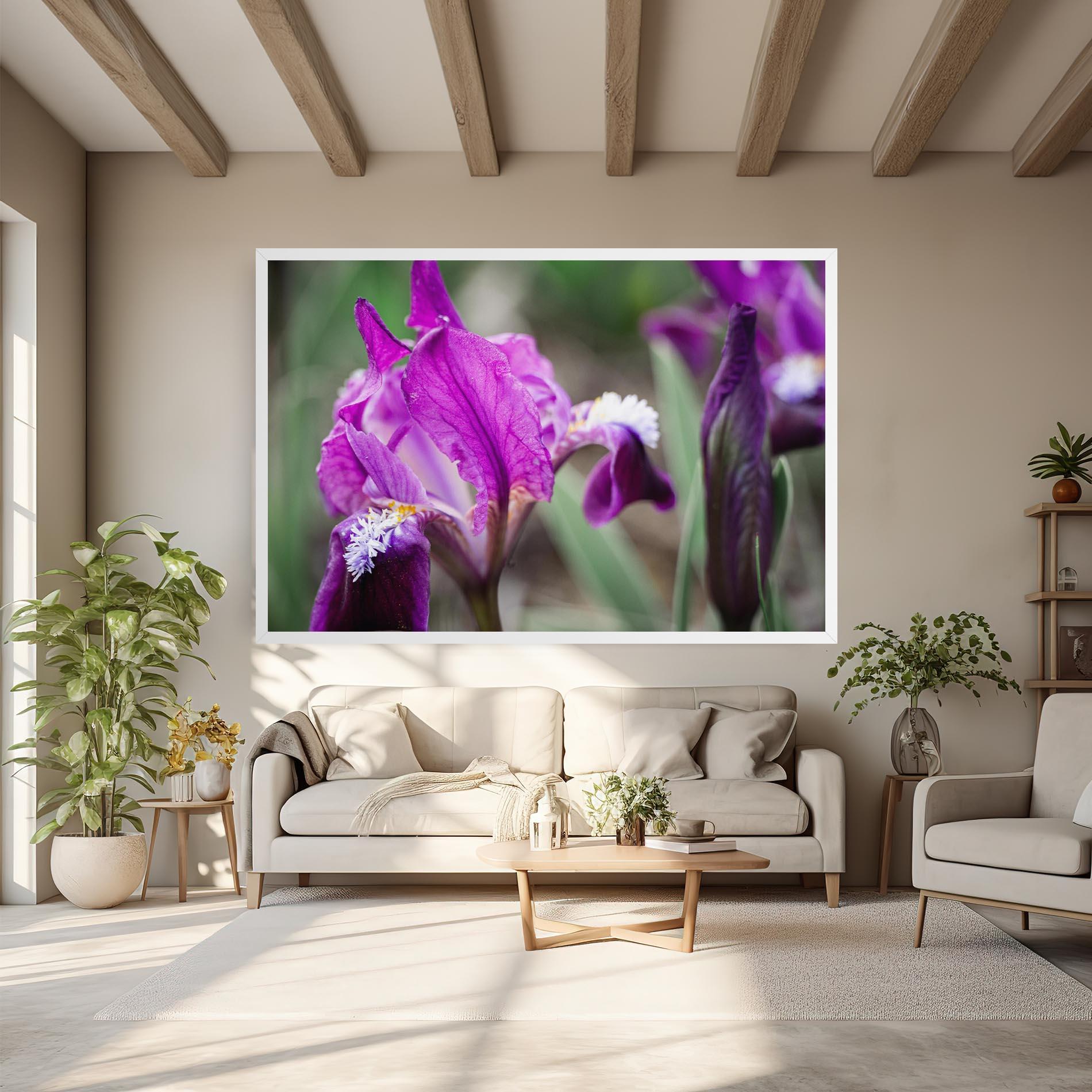 Картина на платно Dark Pink Iris mockup 6