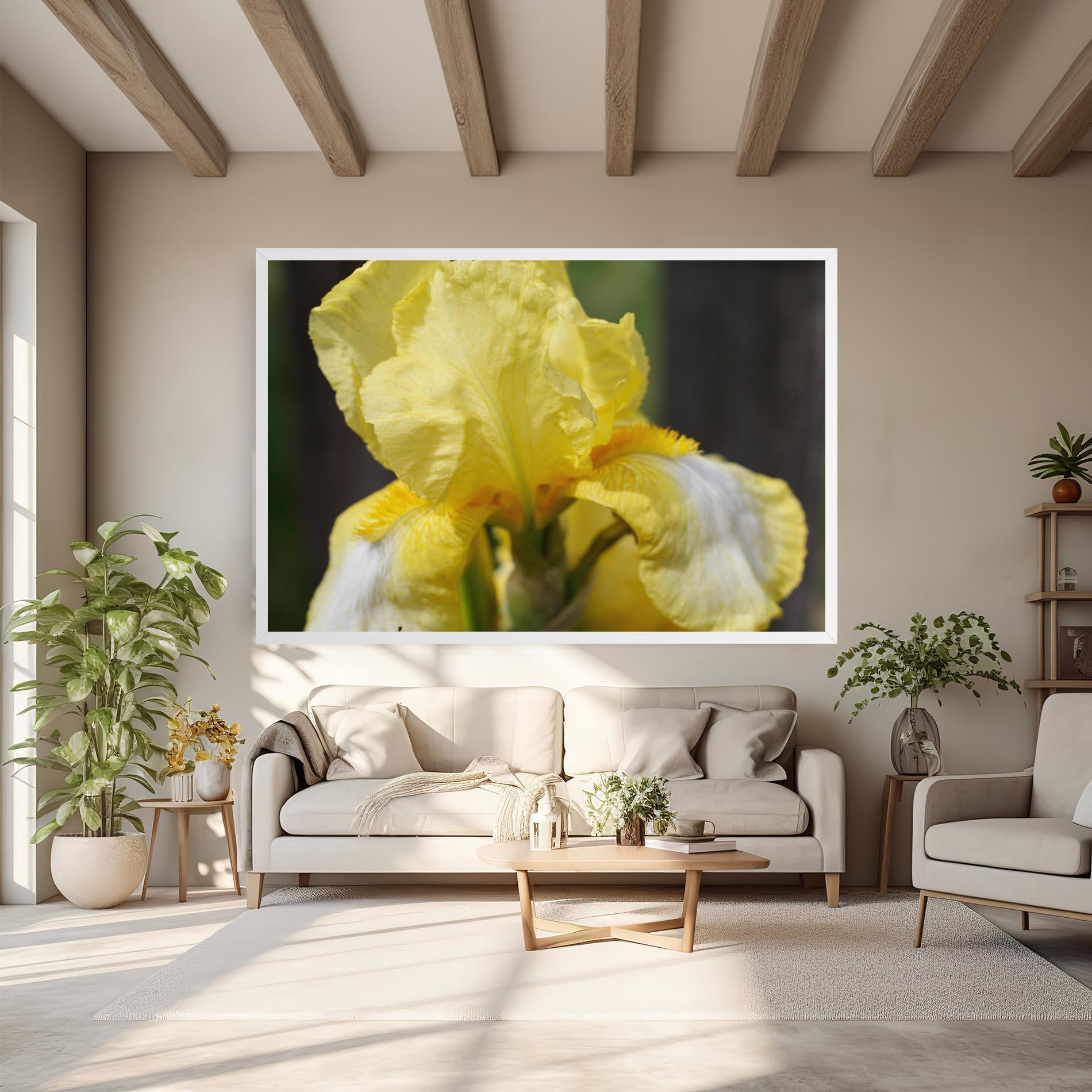Картина на платно Garden Yellow Iris mockup 6
