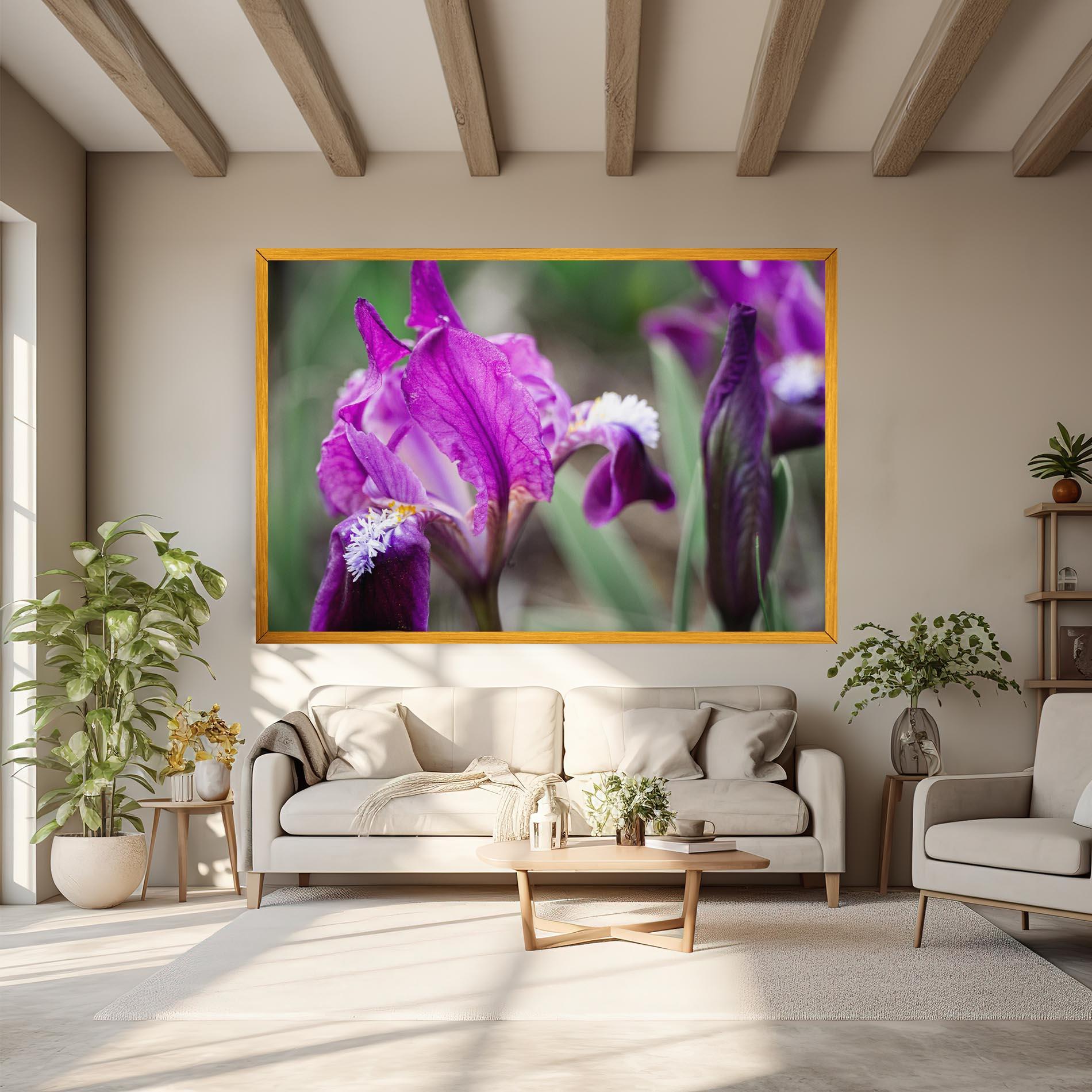 Картина на платно Dark Pink Iris mockup 6