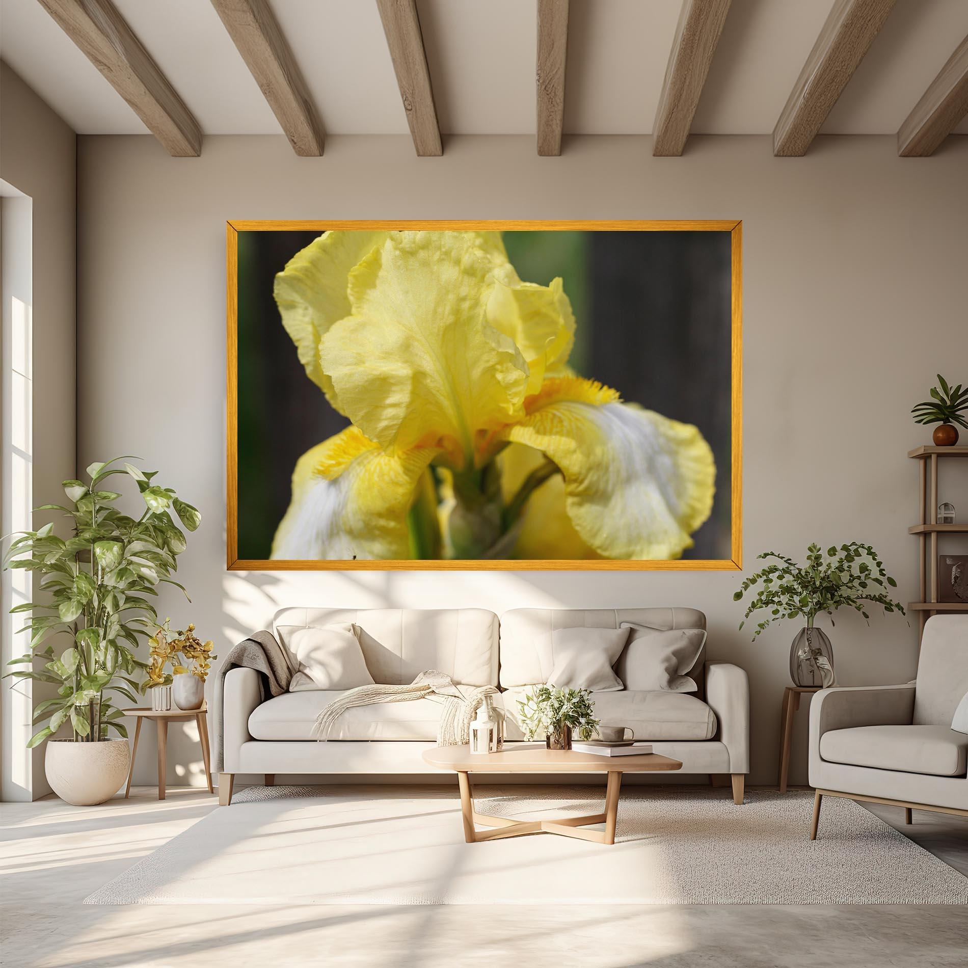 Картина на платно Garden Yellow Iris mockup 6