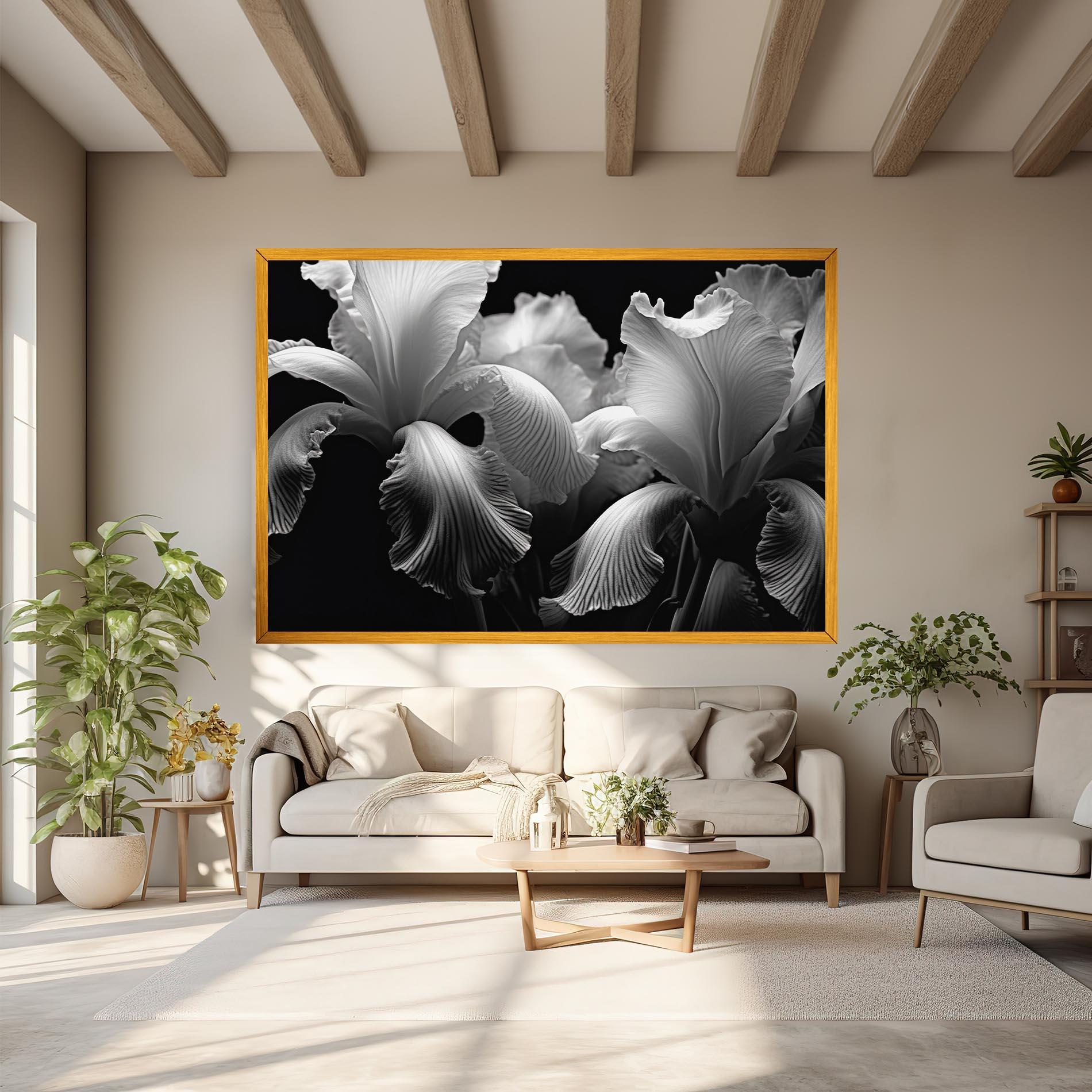 Картина на платно Grey Iris mockup 6