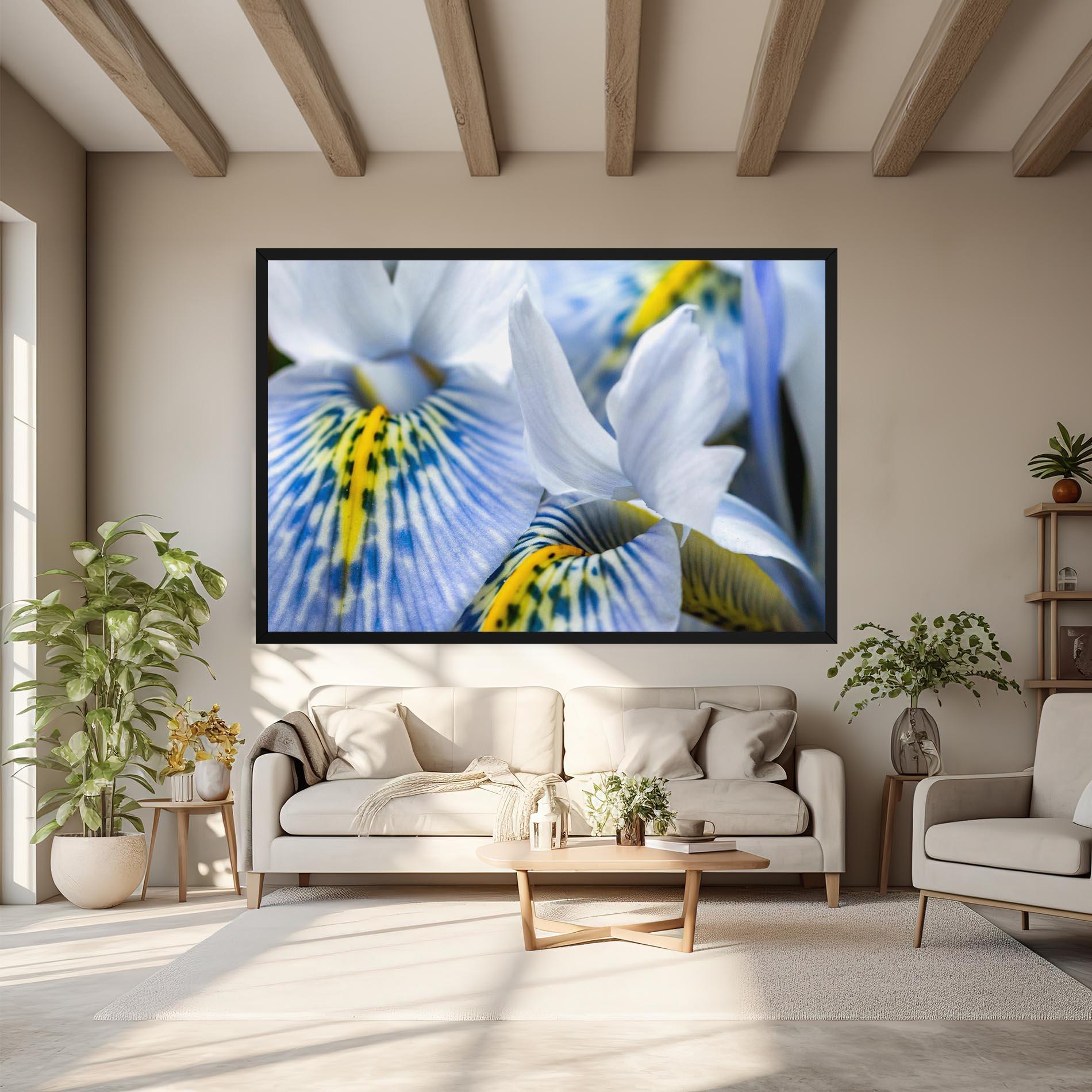 Картина на платно Blue Yellow Iris mockup 6