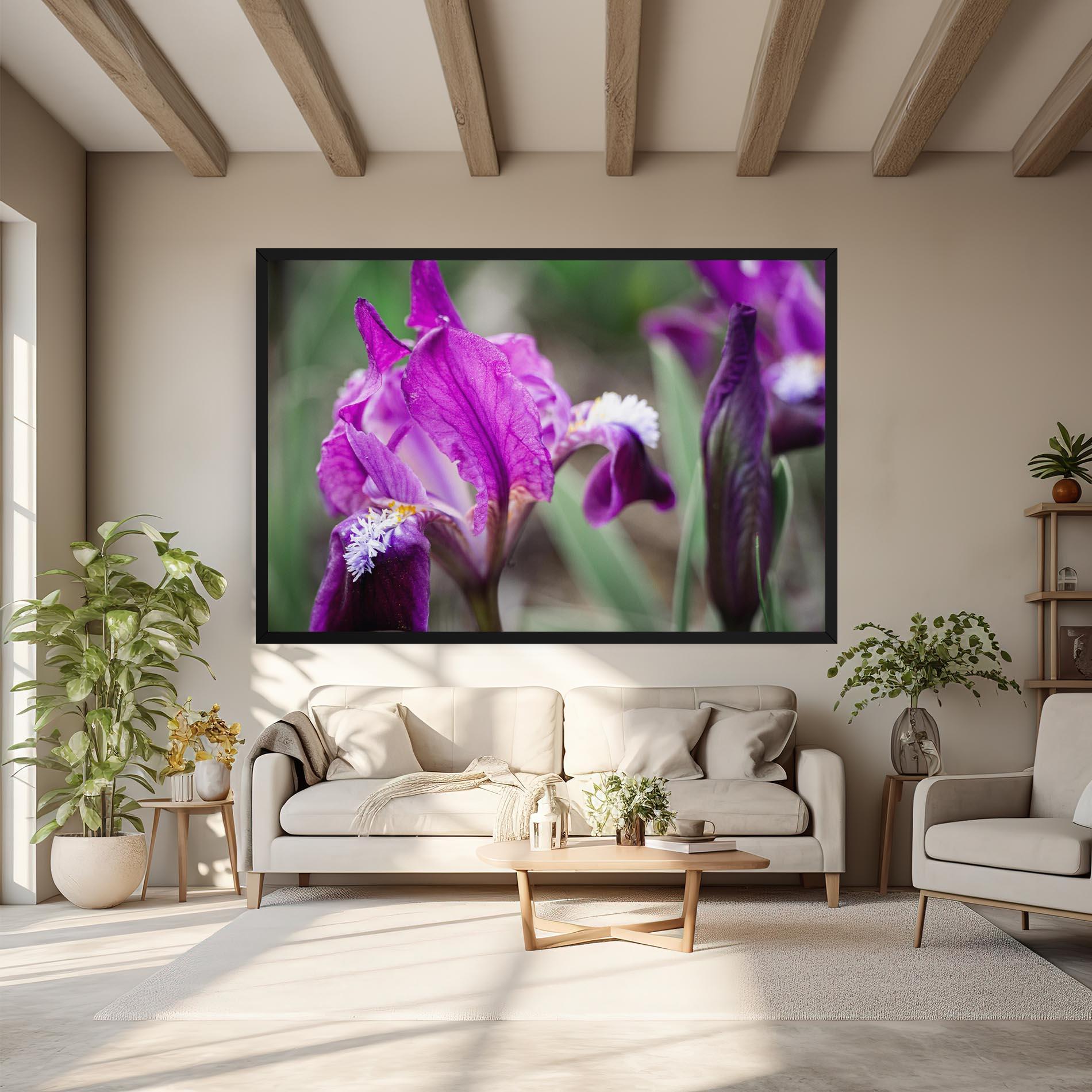 Картина на платно Dark Pink Iris mockup 6