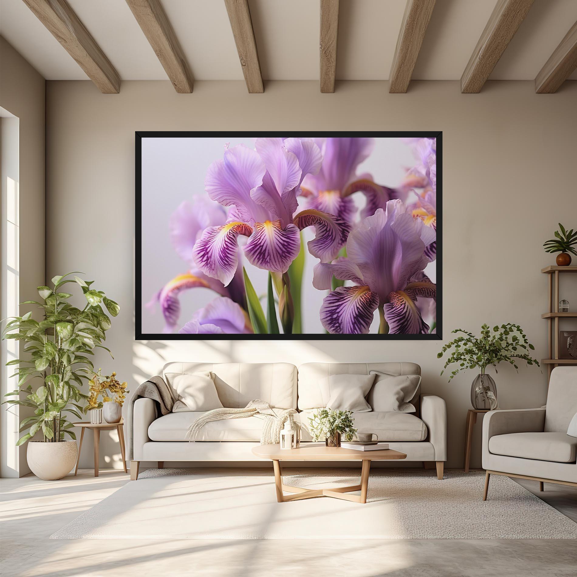 Картина на платно Iris In Vase mockup 6