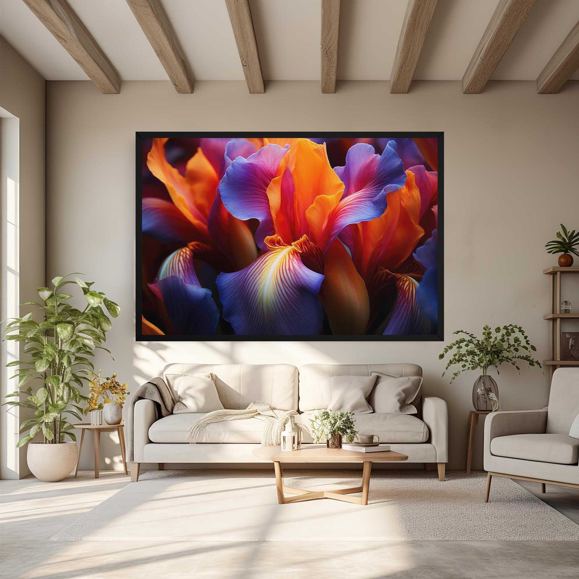 Картина на платно Orange Purple Iris mockup 6