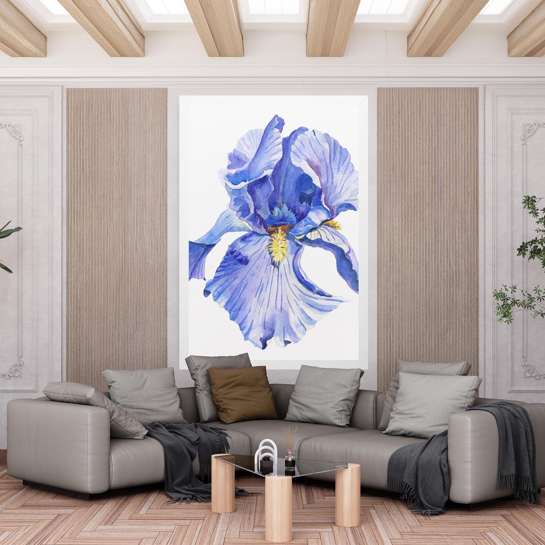 Картина на платно Purple Iris On White mockup 6