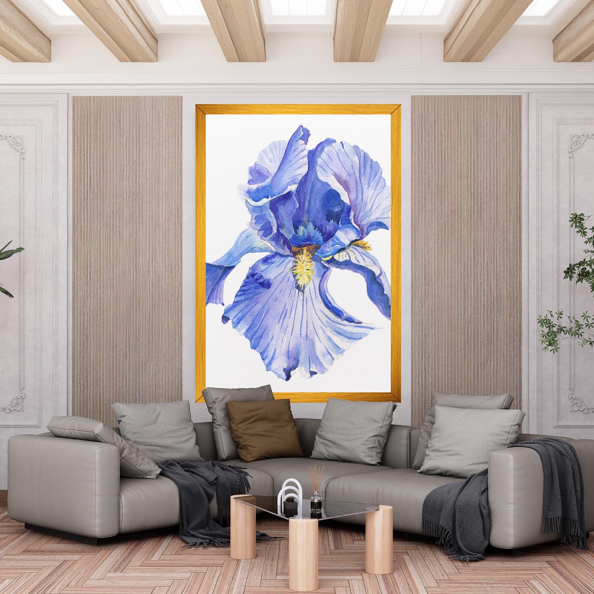 Картина на платно Purple Iris On White mockup 6