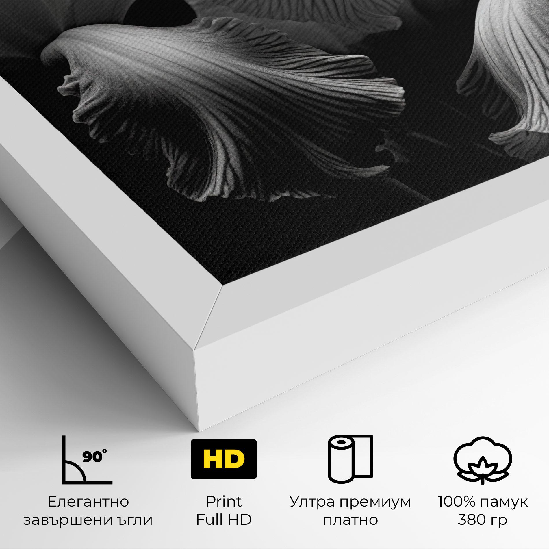 Картина на платно Grey Iris mockup 4