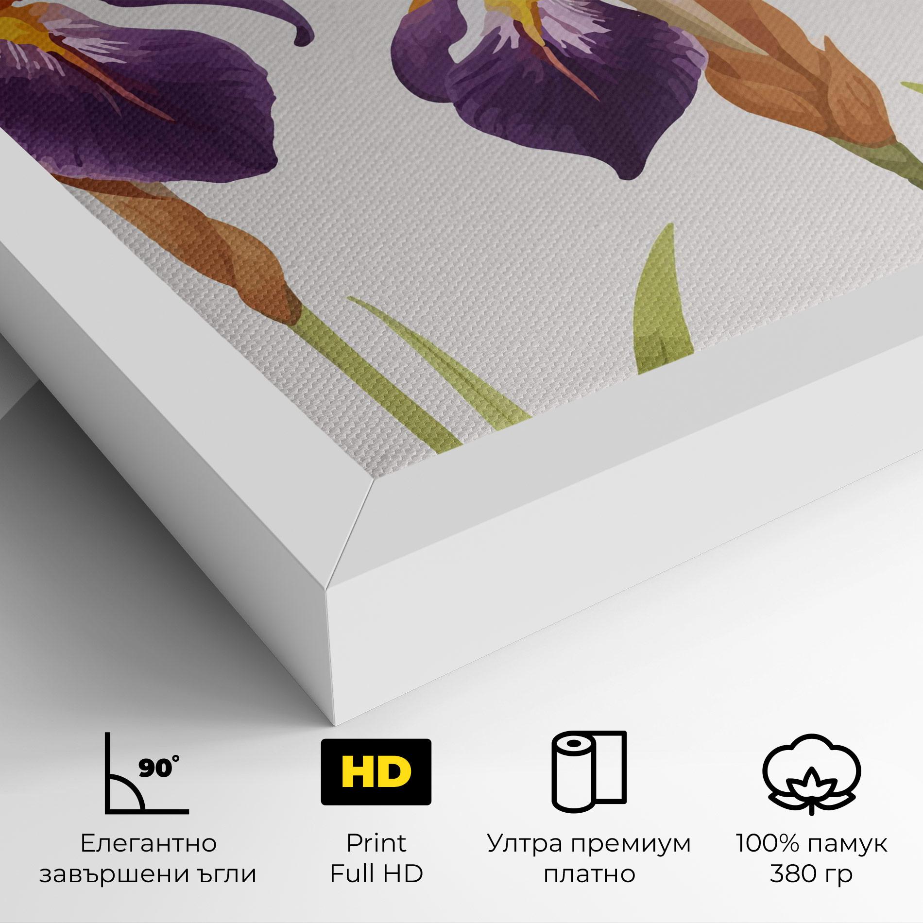 Картина на платно Iris Leaf mockup 4
