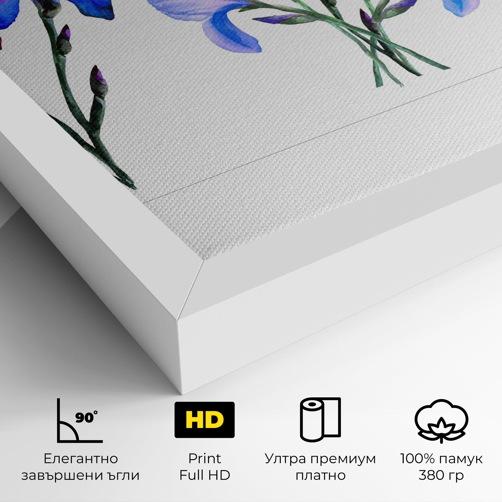 Картина на платно Iris Set mockup 4