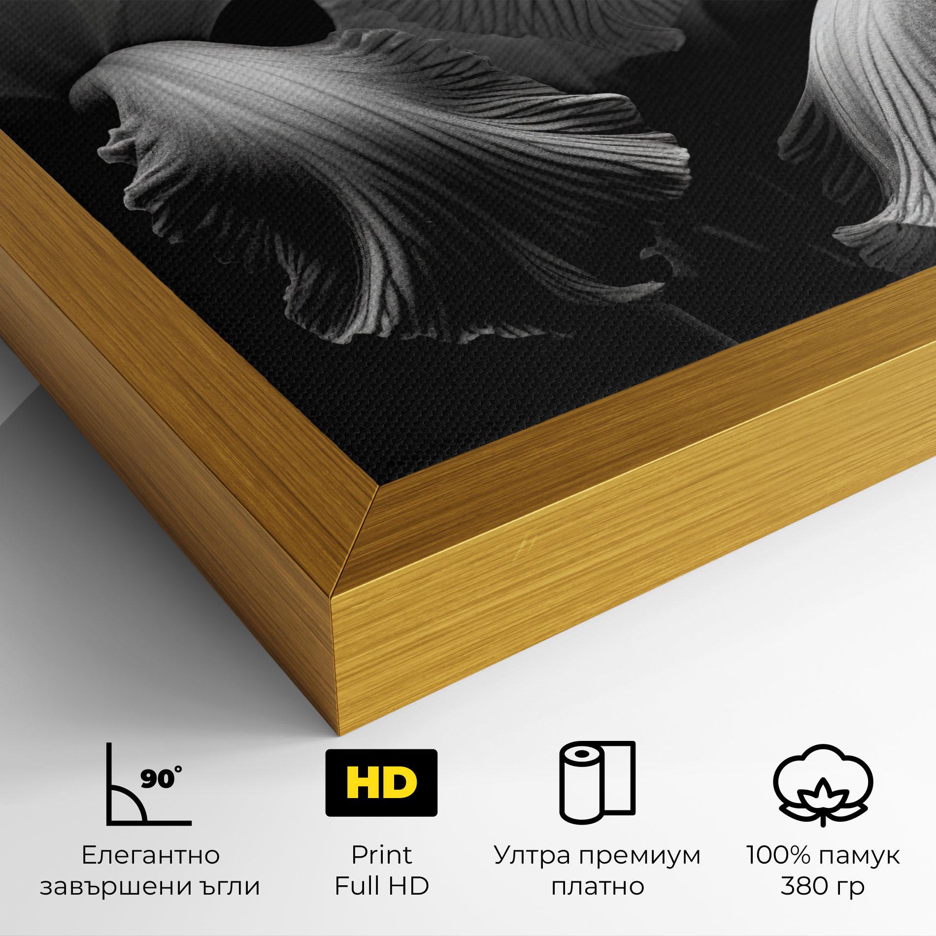 Картина на платно Grey Iris mockup 4