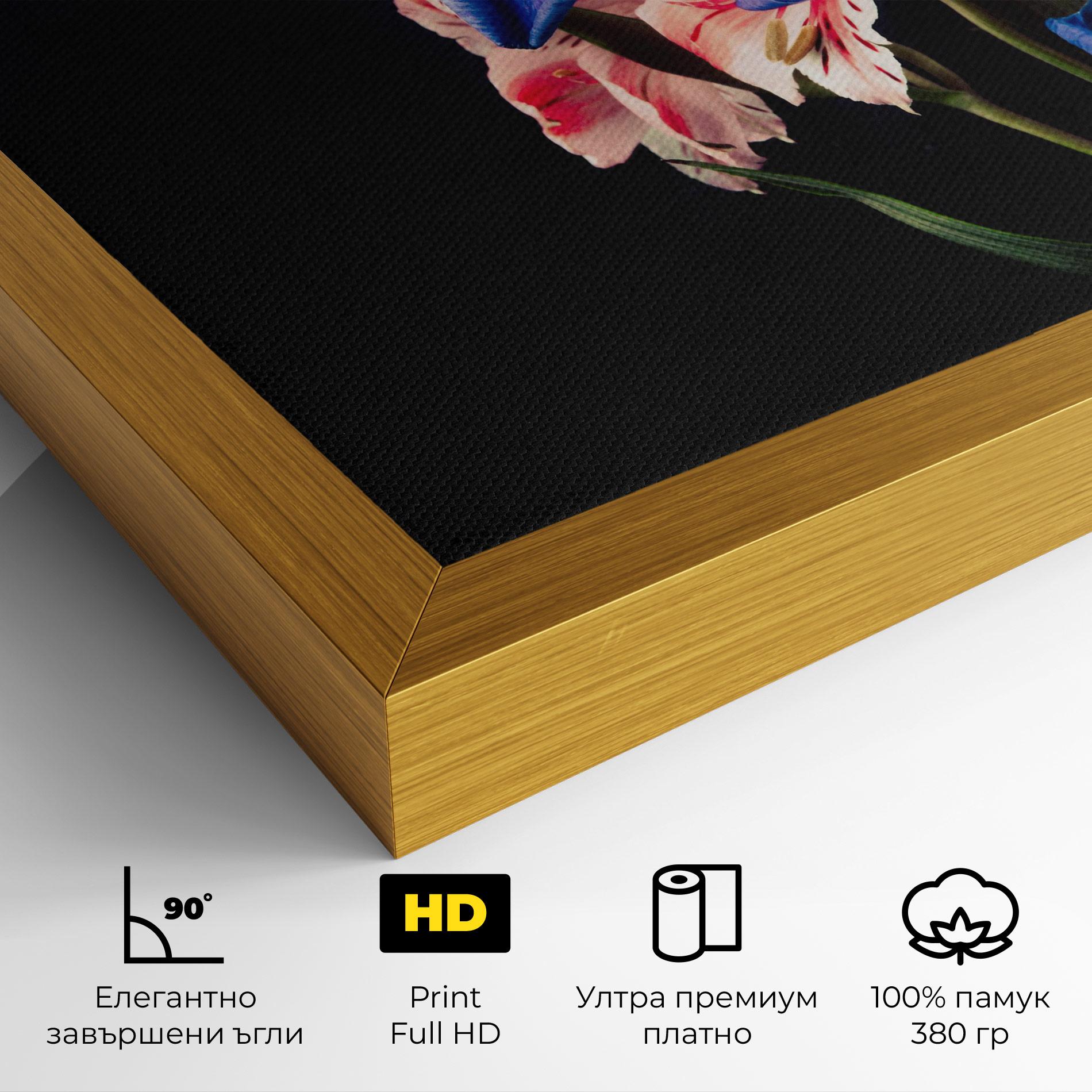 Картина на платно Iris Bouquet mockup 4