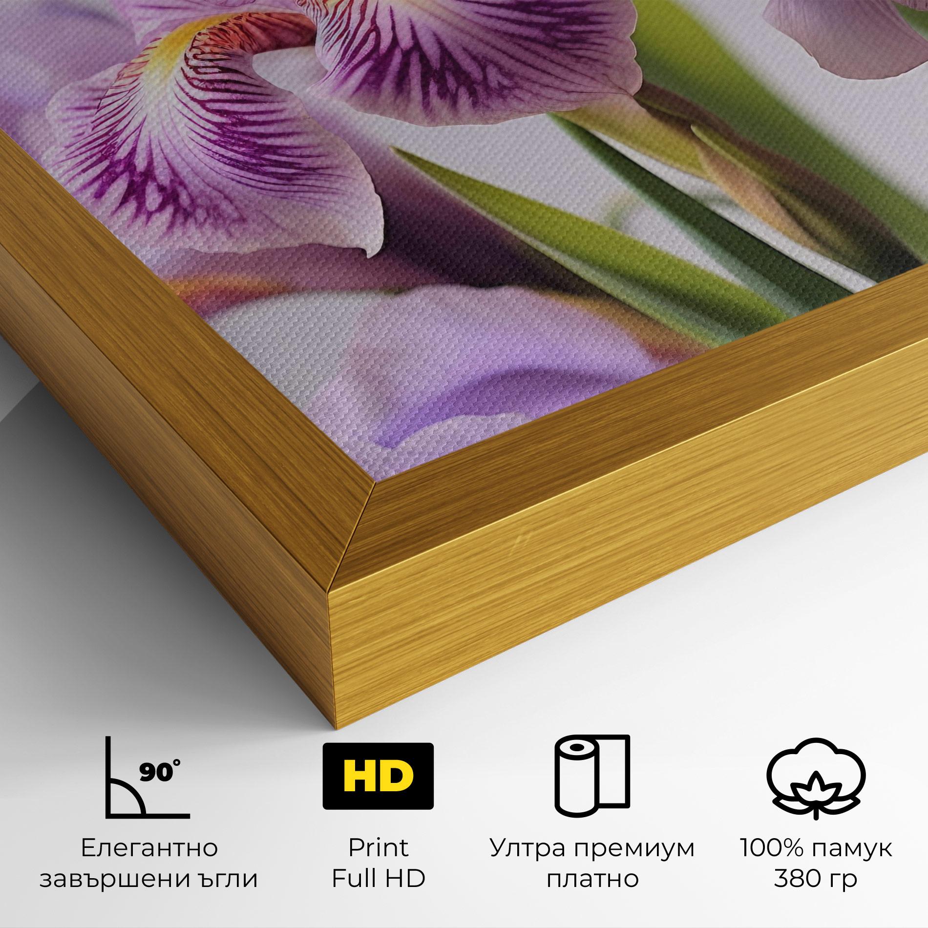 Картина на платно Iris In Vase mockup 4