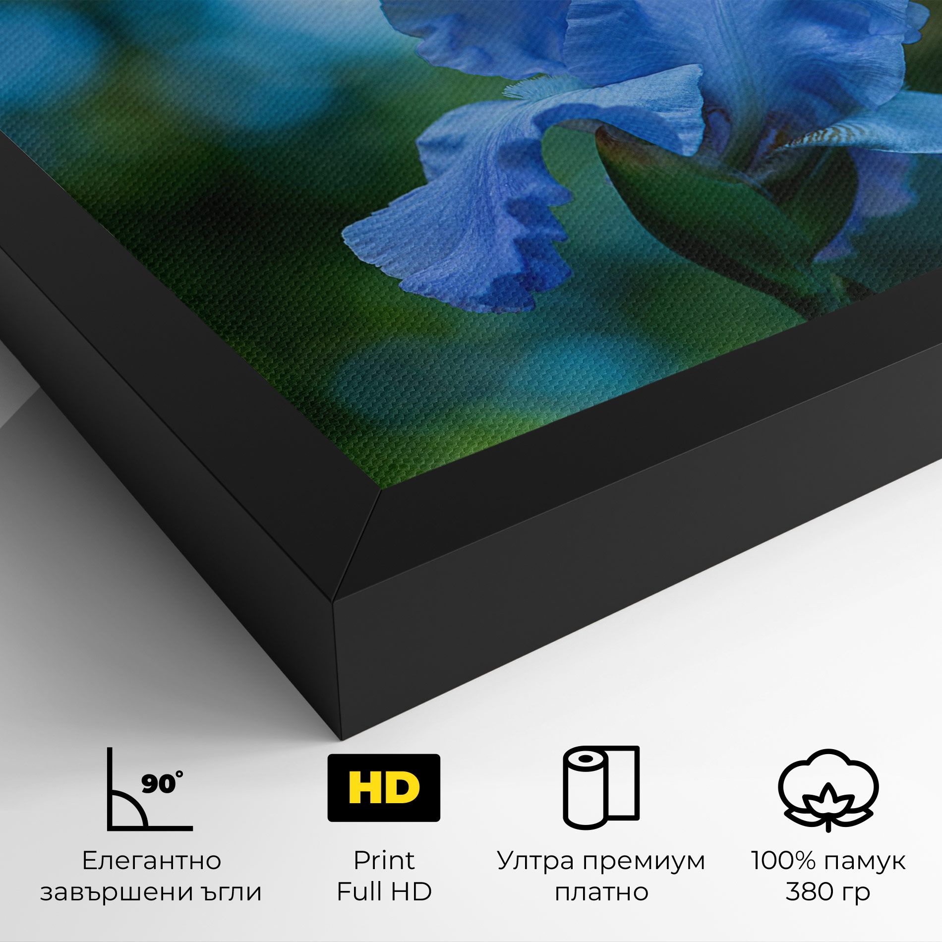 Blue Iris In The Garden mockup 4
