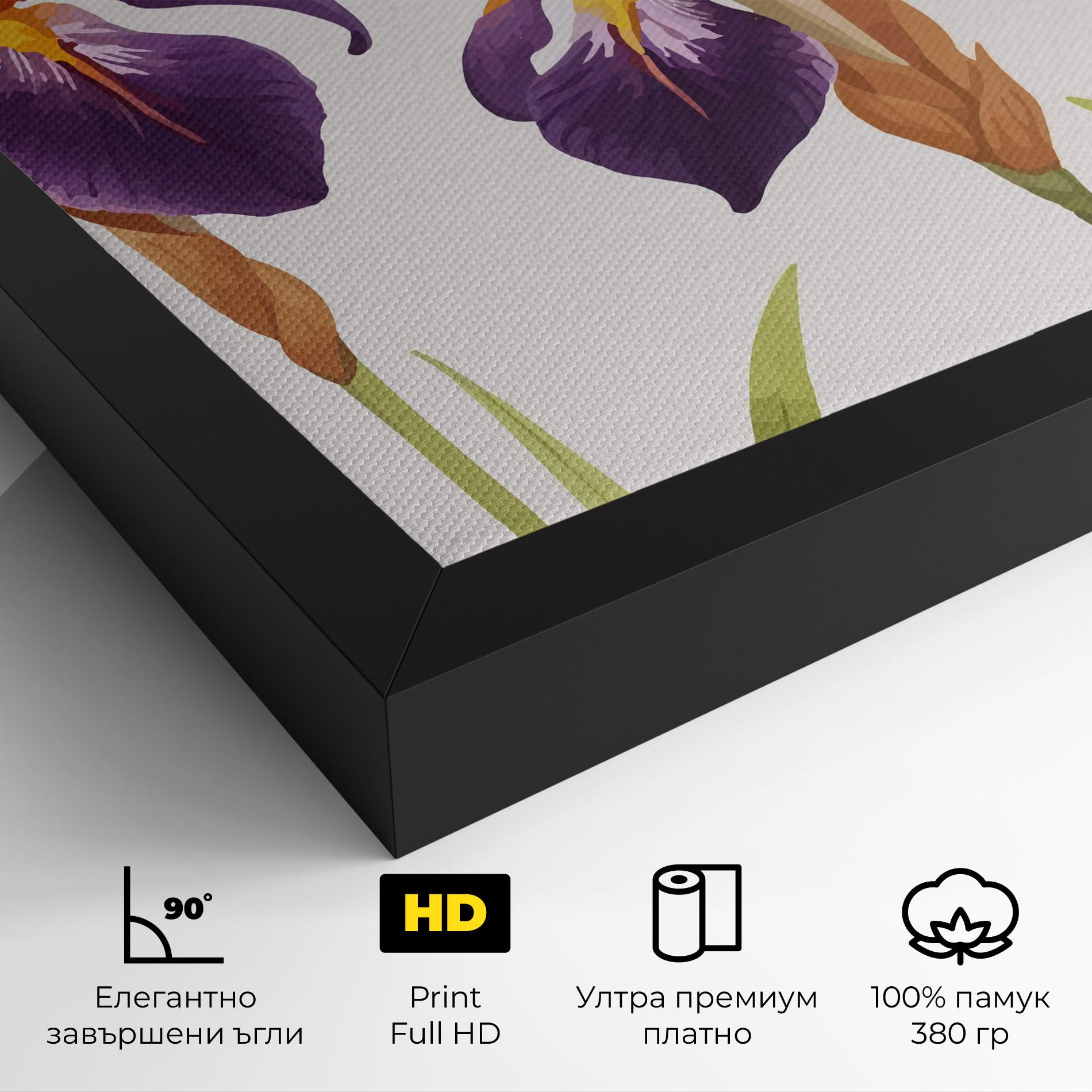 Картина на платно Iris Leaf mockup 4