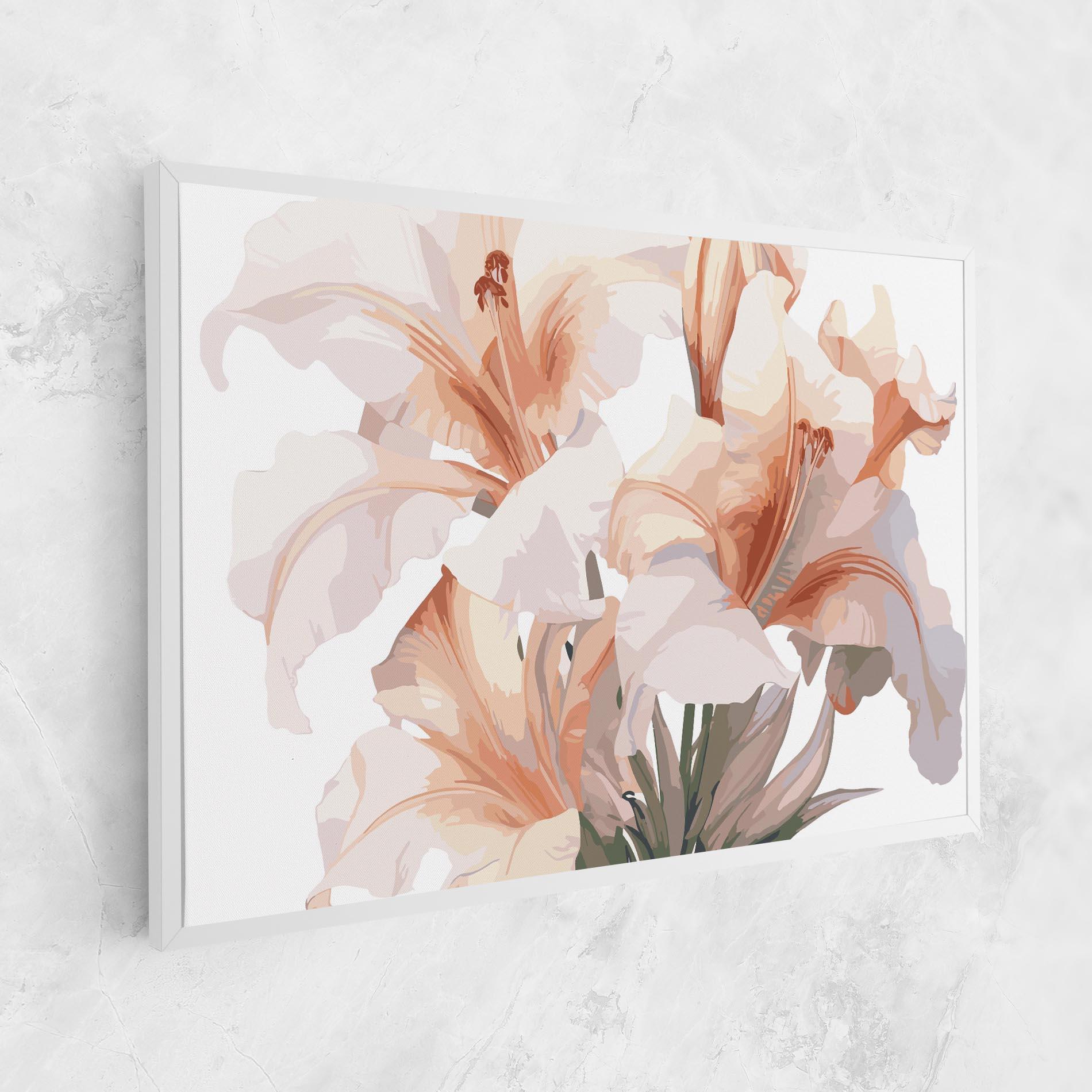 Картина на платно Light Orange Iris mockup 1