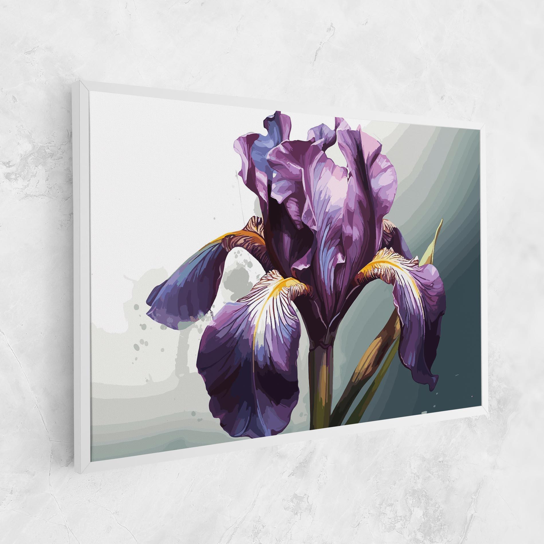Картина на платно Purple Blue Iris mockup 1