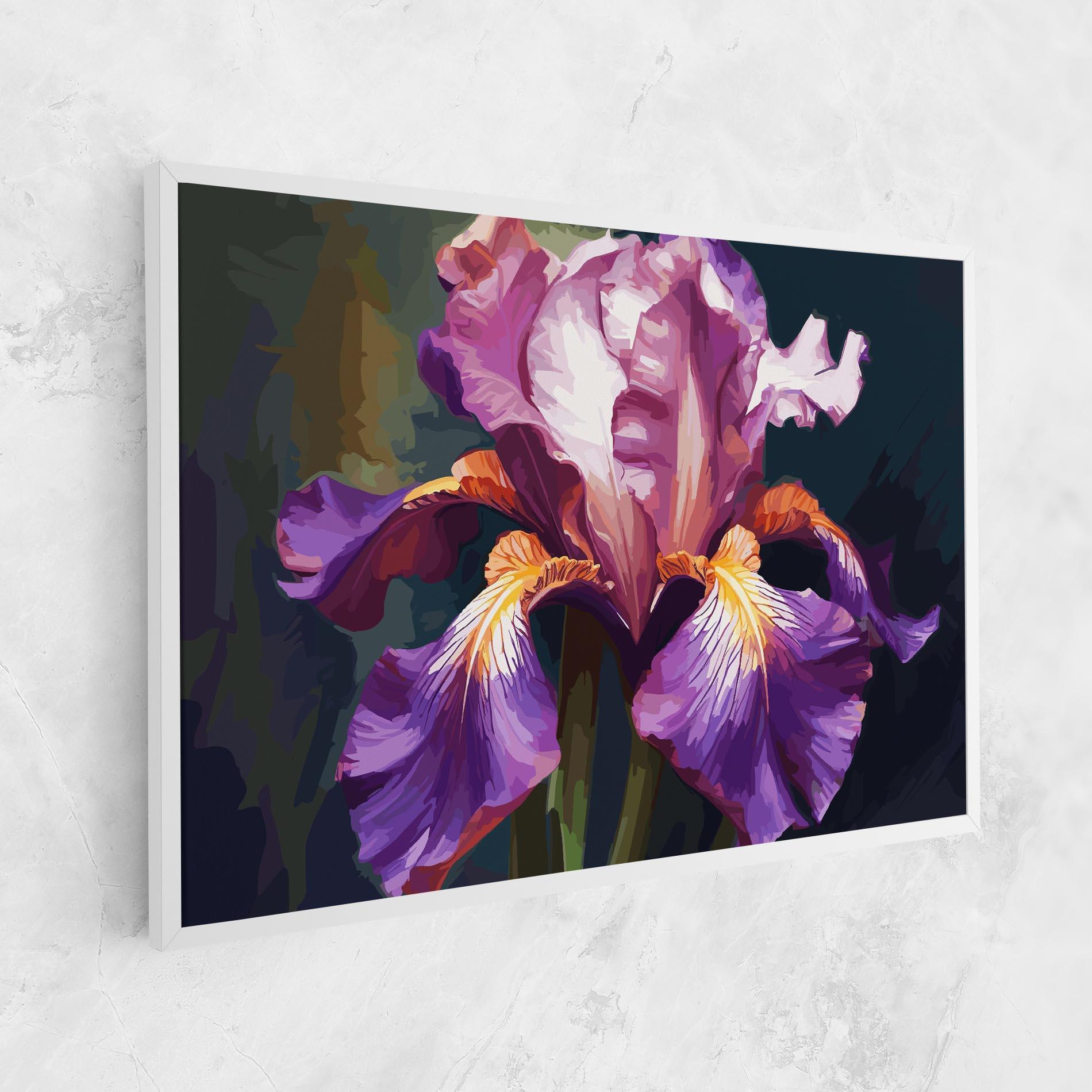 Картина на платно Purple Orange Iris Art mockup 1