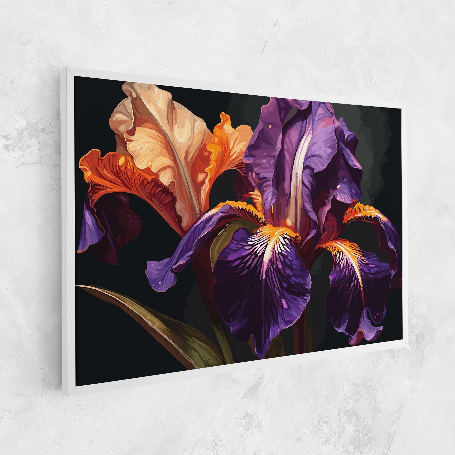 Картина на платно Purple Orange Iris mockup 1