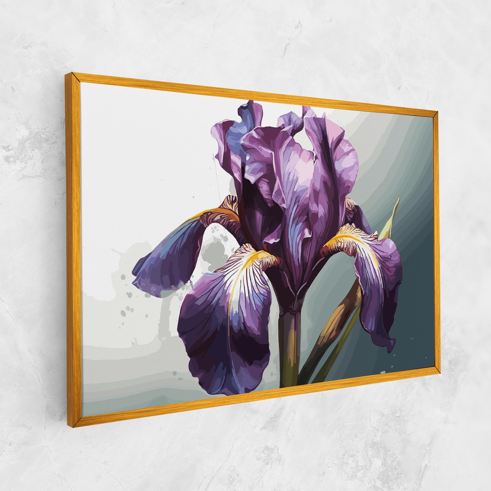 Картина на платно Purple Blue Iris mockup 1