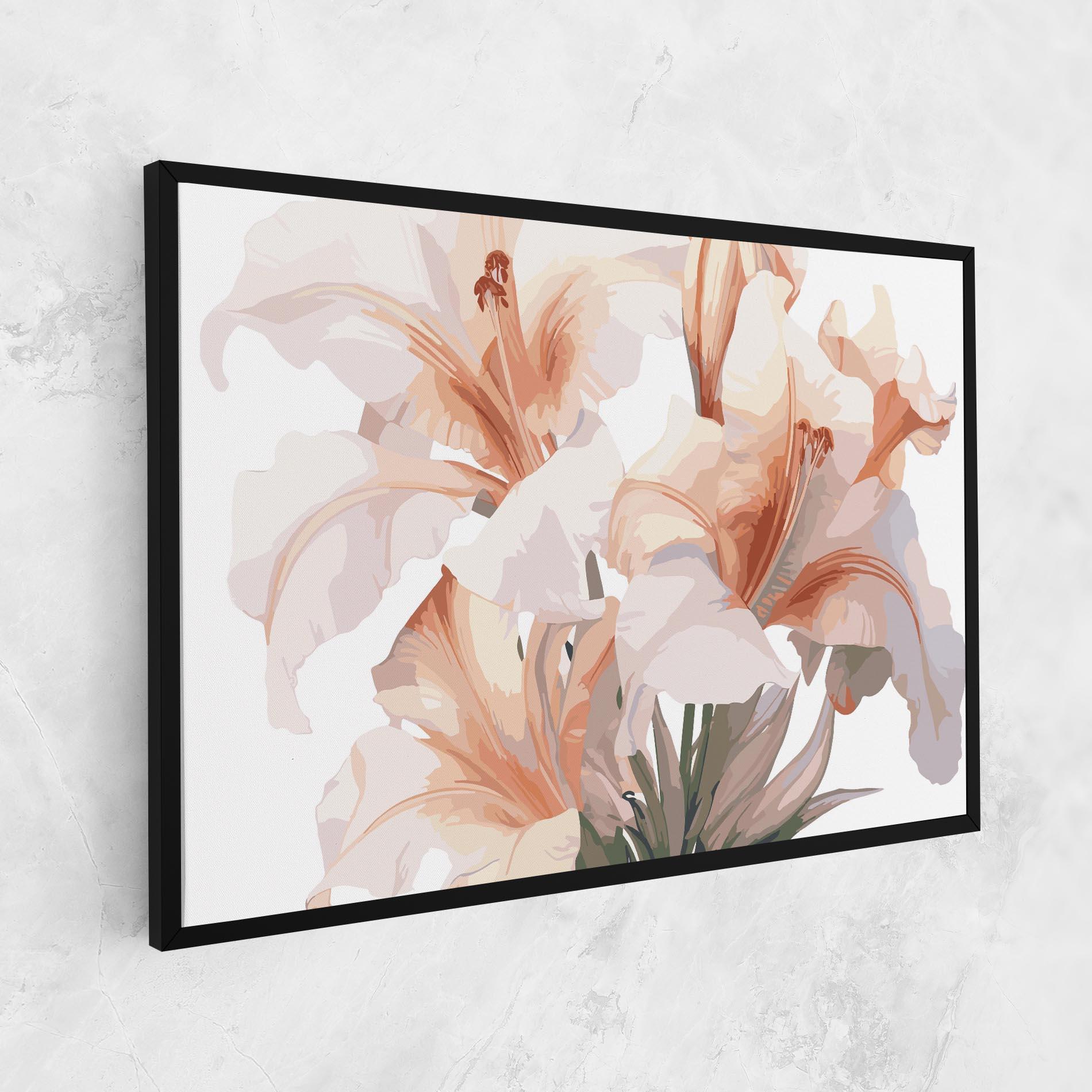 Картина на платно Light Orange Iris mockup 1