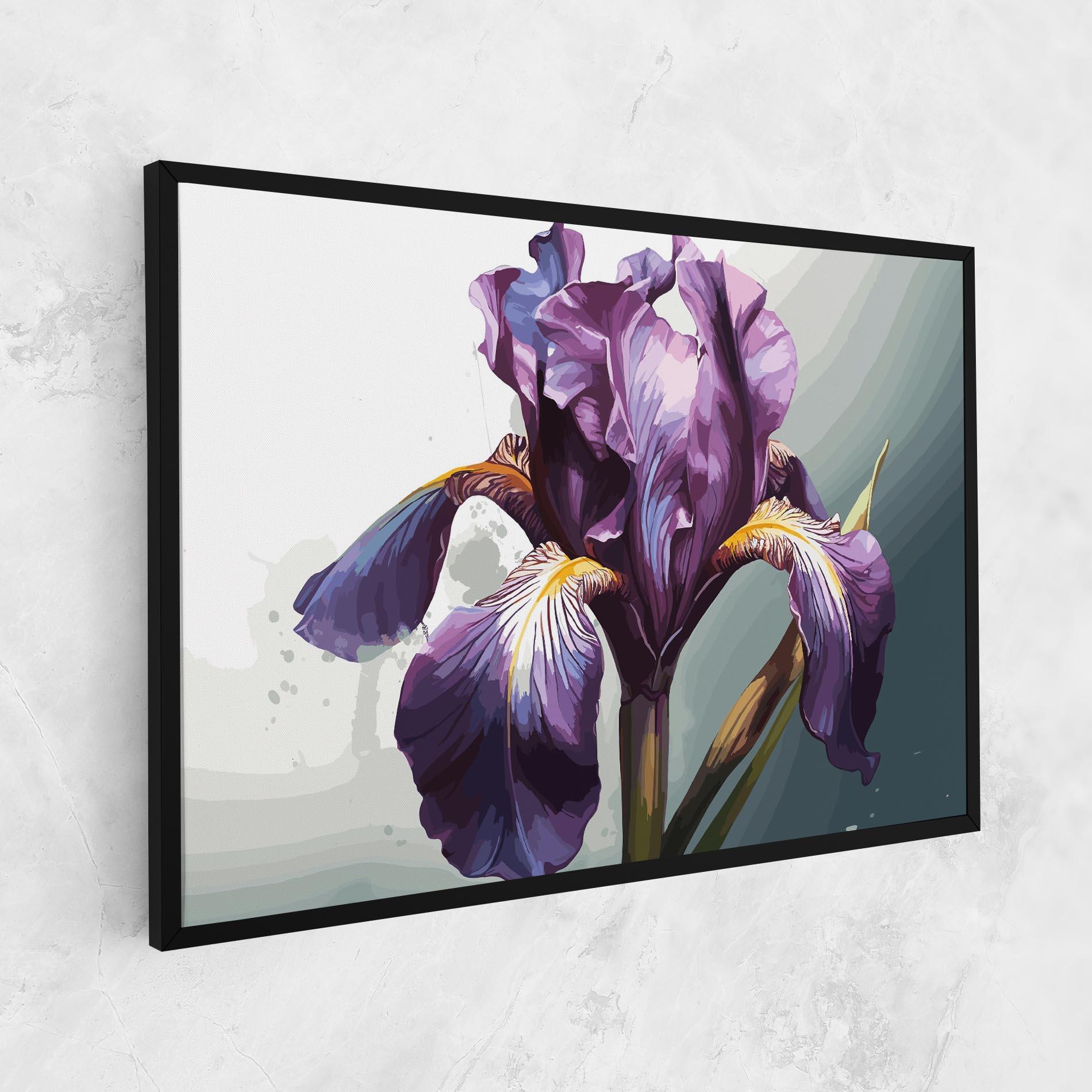Картина на платно Purple Blue Iris mockup 1