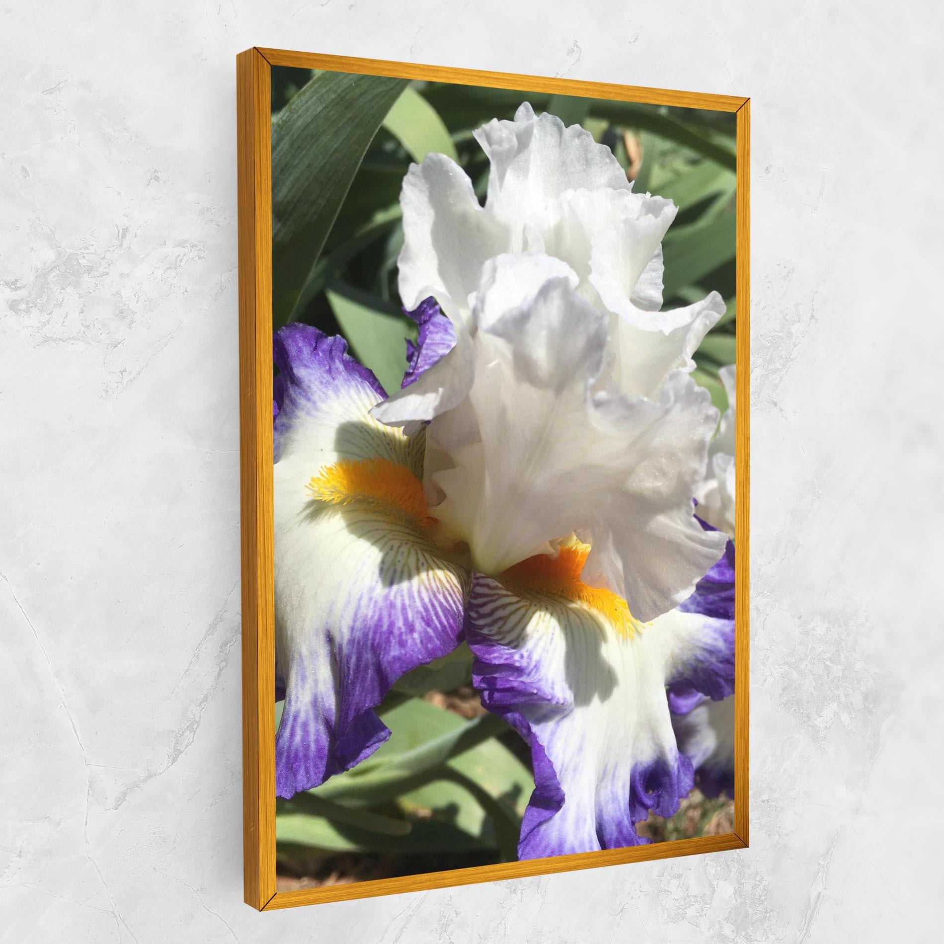 Картина на платно Garden White Purple Irirs mockup 1