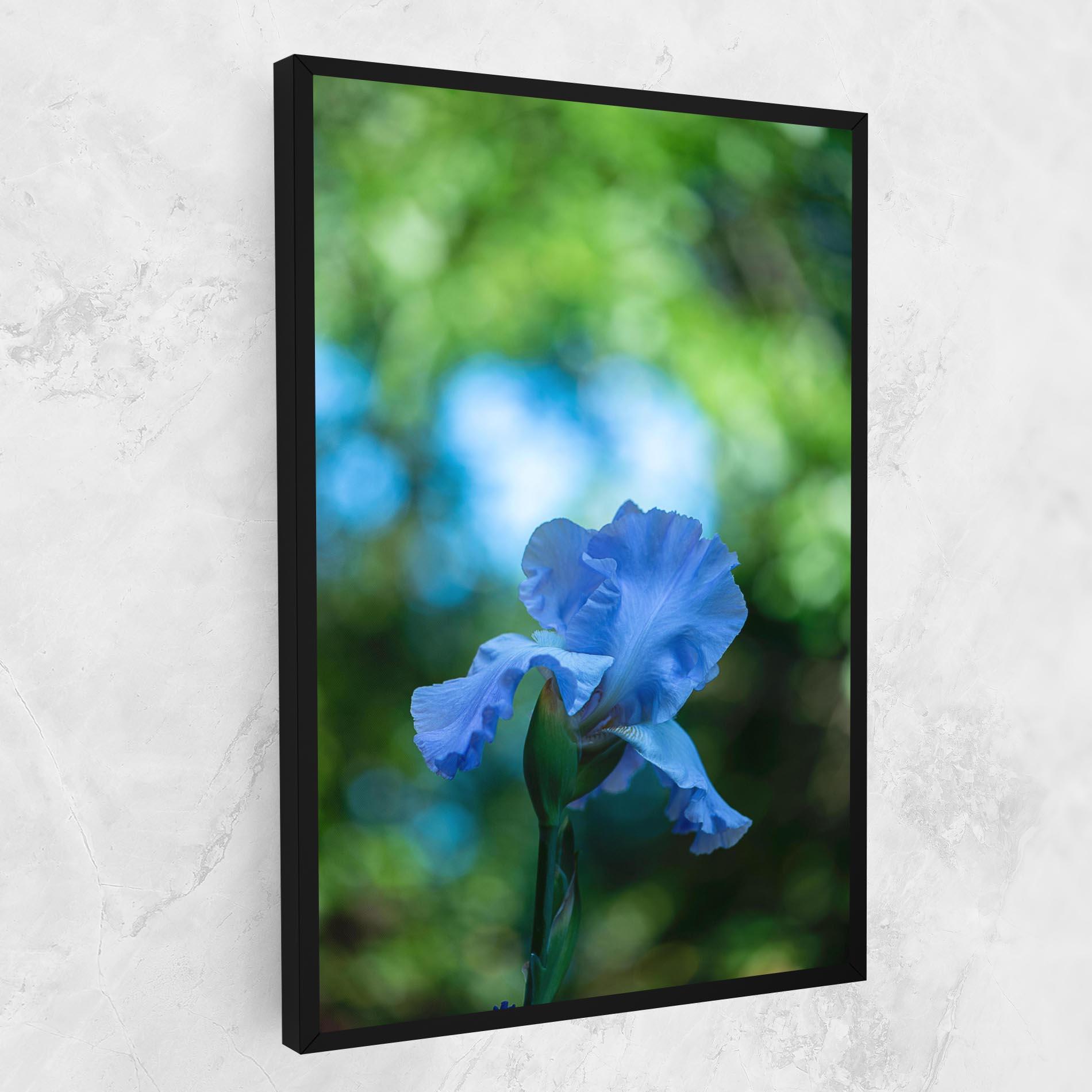 Картина на платно Blue Iris In The Garden mockup 1