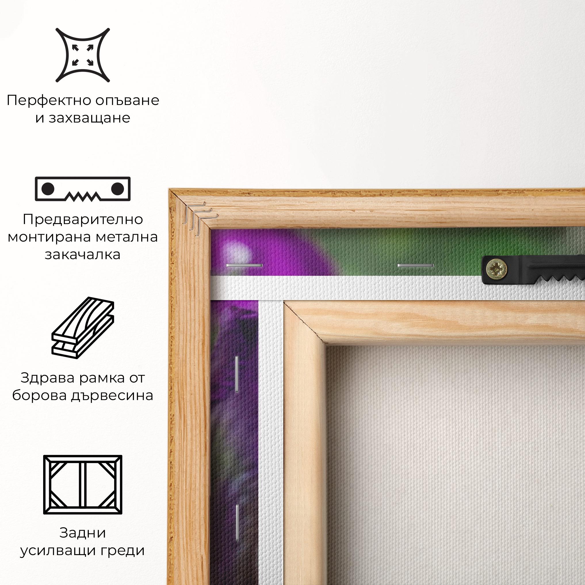 Картина на платно Dark Pink Iris mockup 5