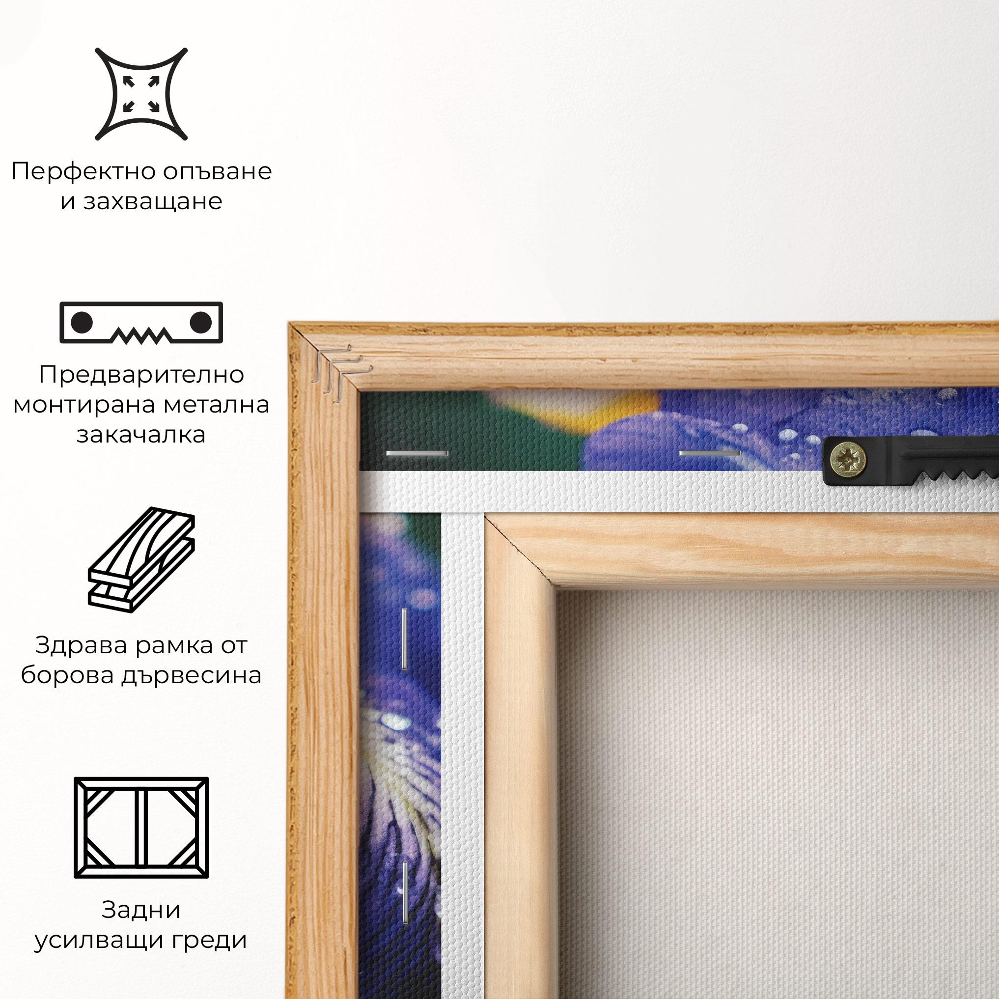 Картина на платно Iris After Rain mockup 5