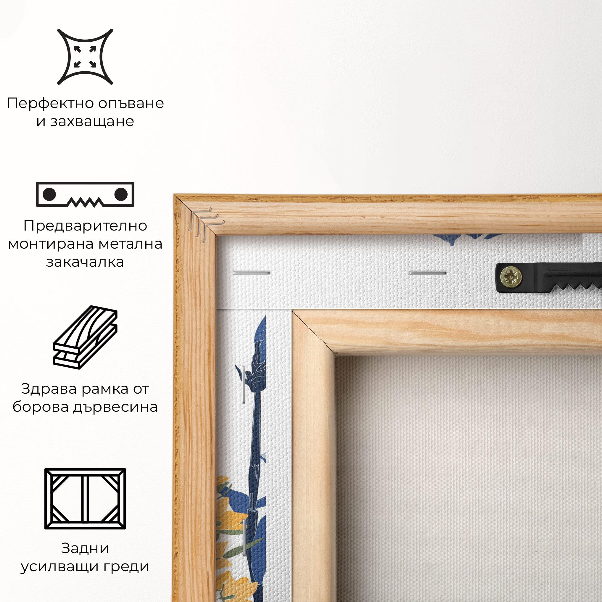 Картина на платно Iris Blue Art mockup 5