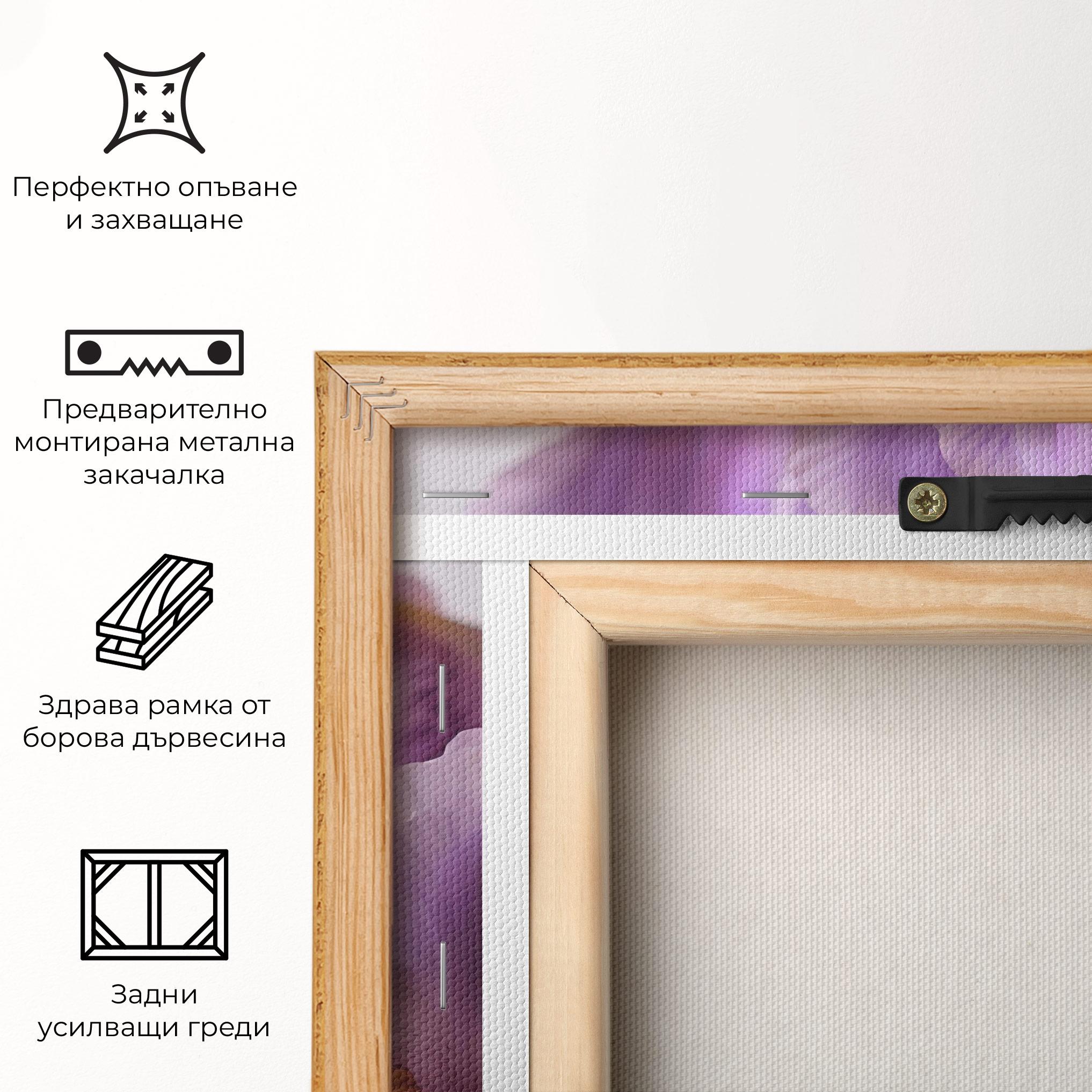 Картина на платно Iris In Vase mockup 5