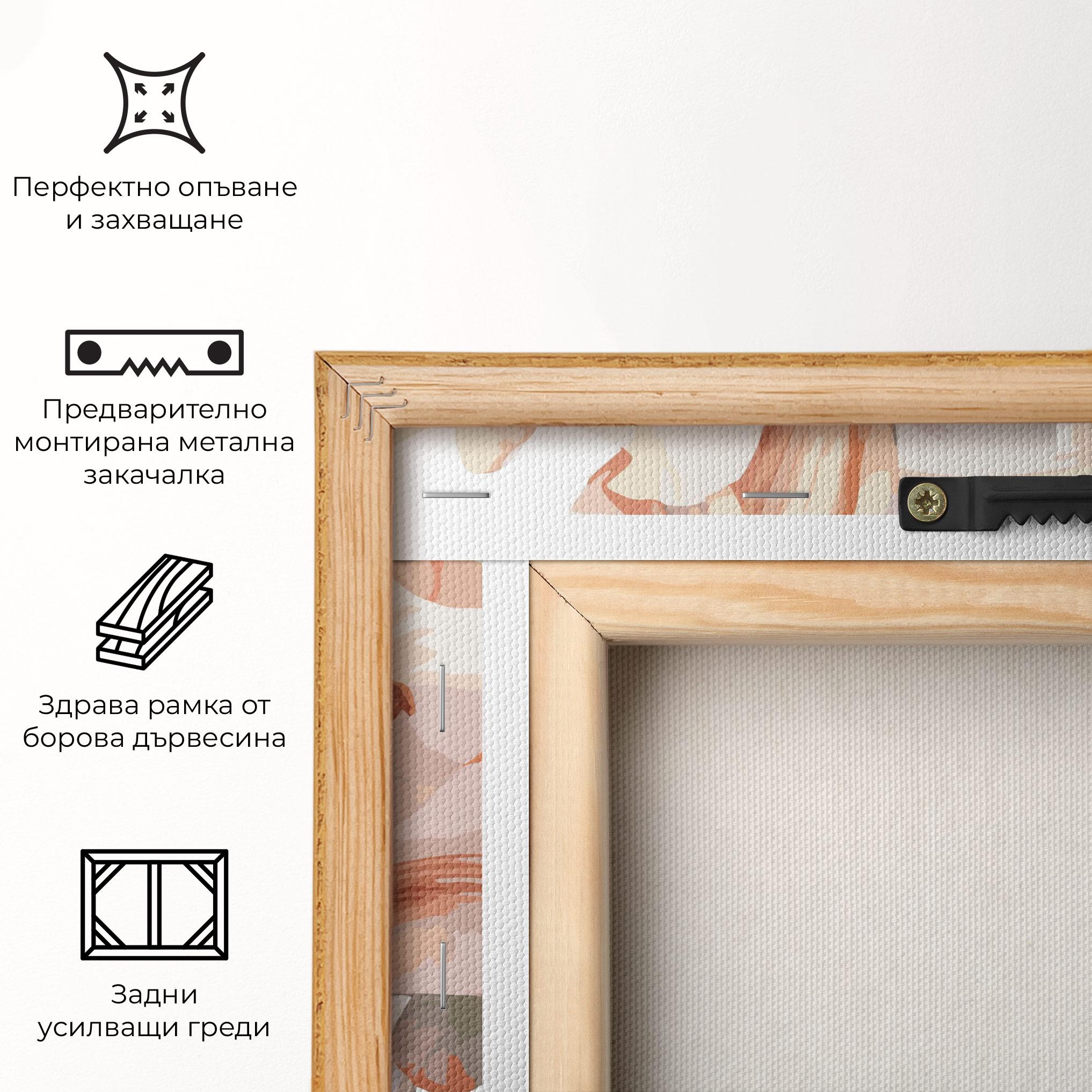 Картина на платно Light Orange Iris mockup 5