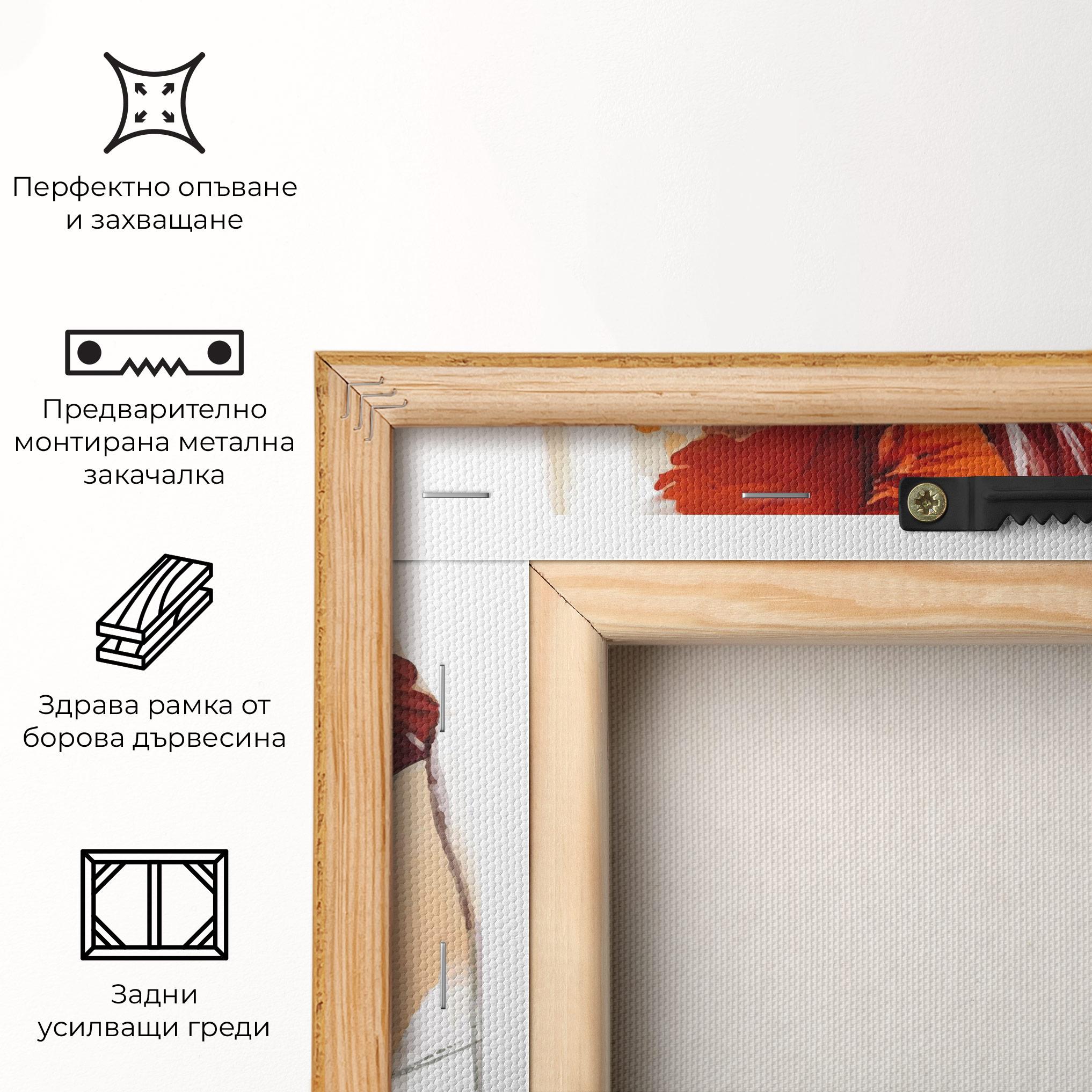 Картина на платно Orange Iris mockup 5