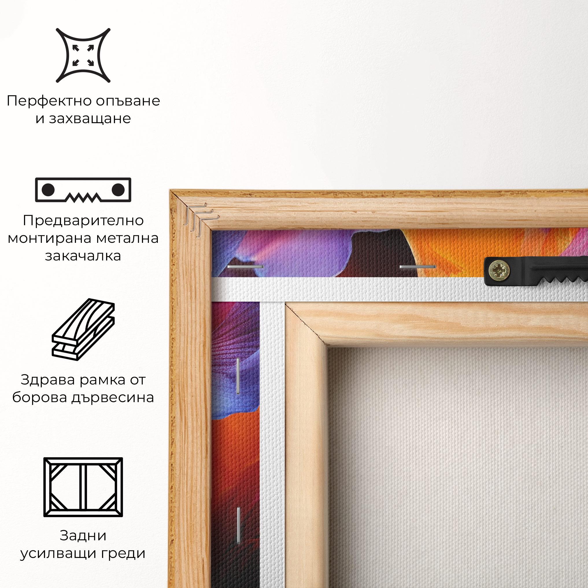 Картина на платно Orange Purple Iris mockup 5