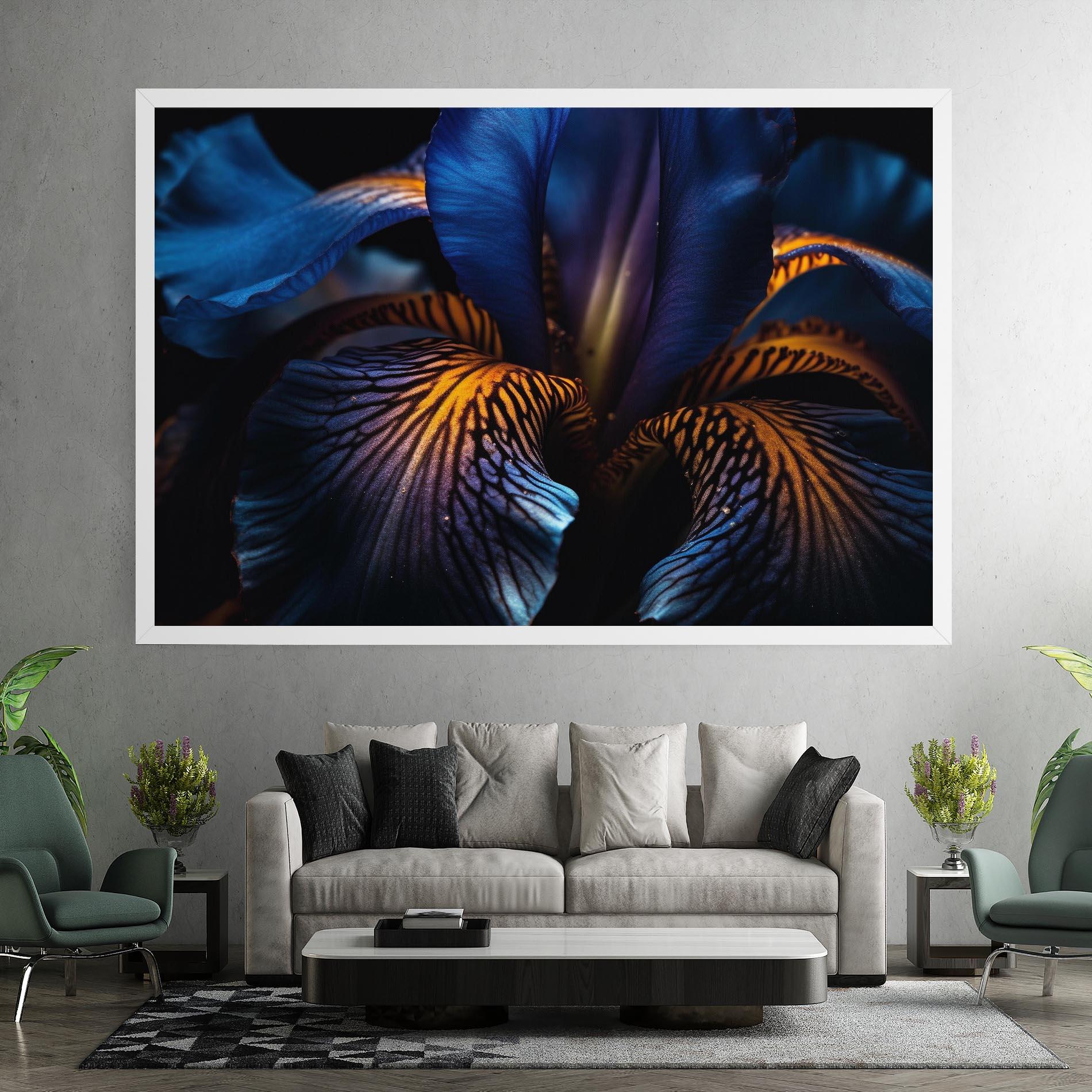 Картина на платно Dark Yellow Iris mockup 7