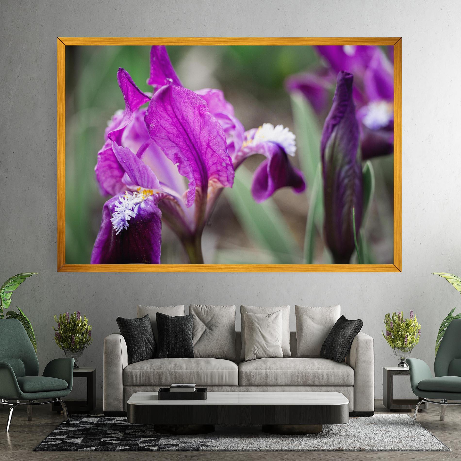 Картина на платно Dark Pink Iris mockup 7