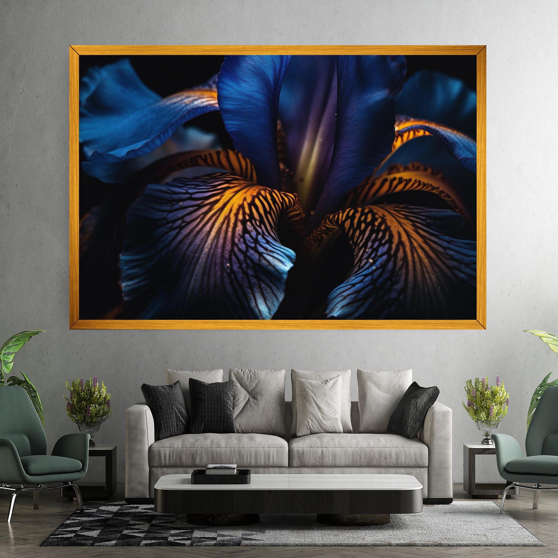 Картина на платно Dark Yellow Iris mockup 7