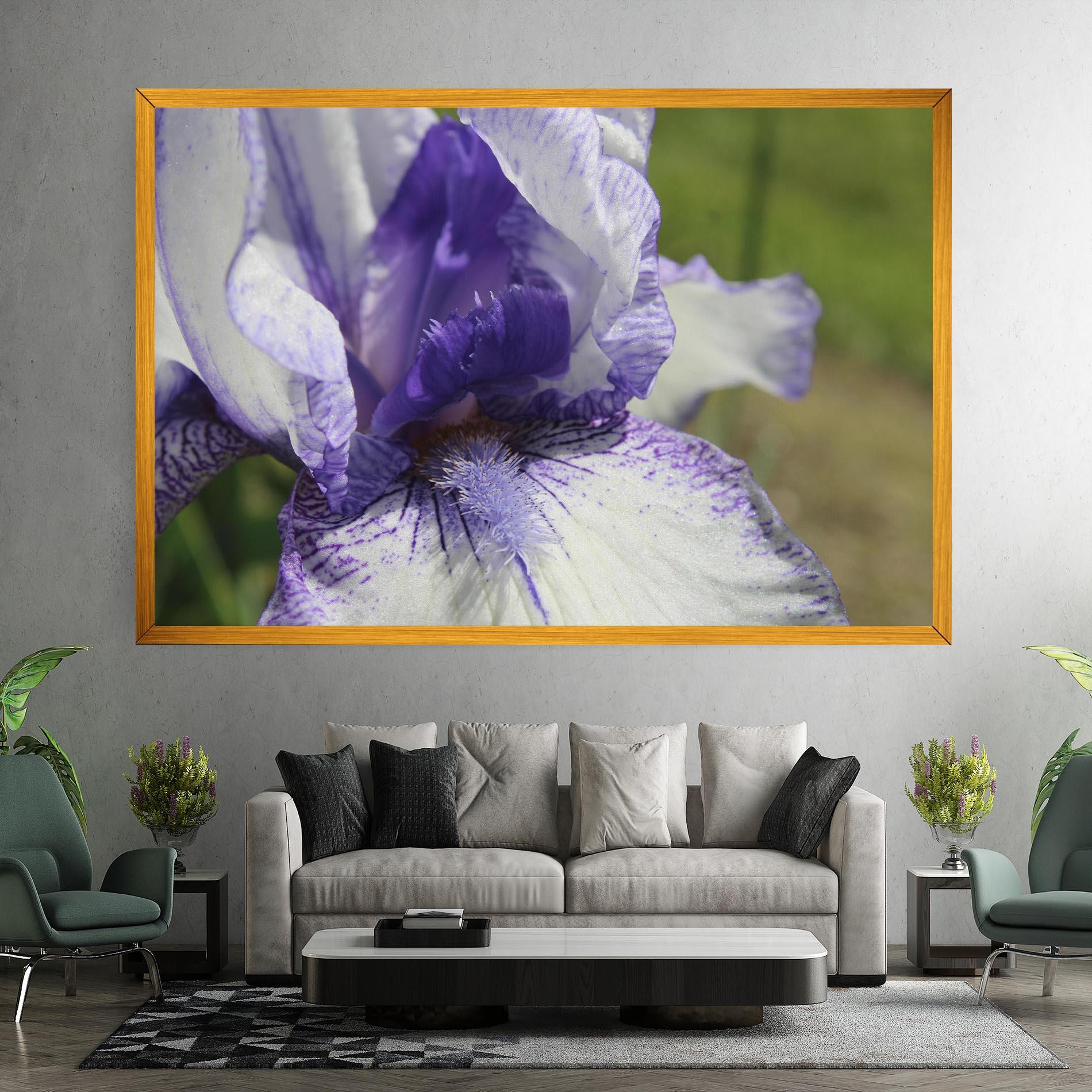 Картина на платно White Purple Iris mockup 7