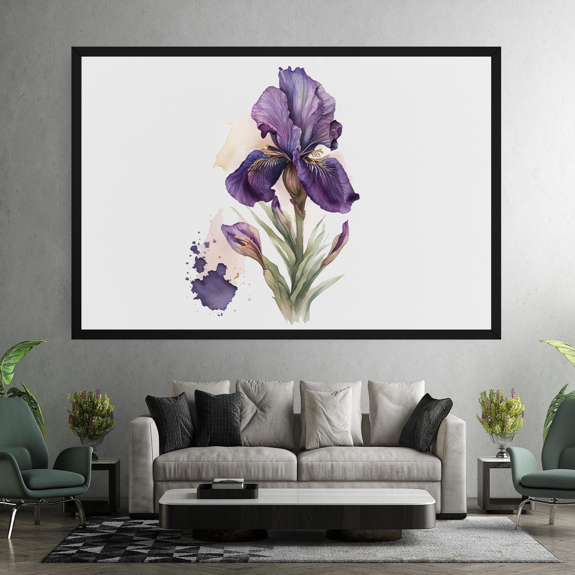 Картина на платно Beautiful Purple Iris mockup 7