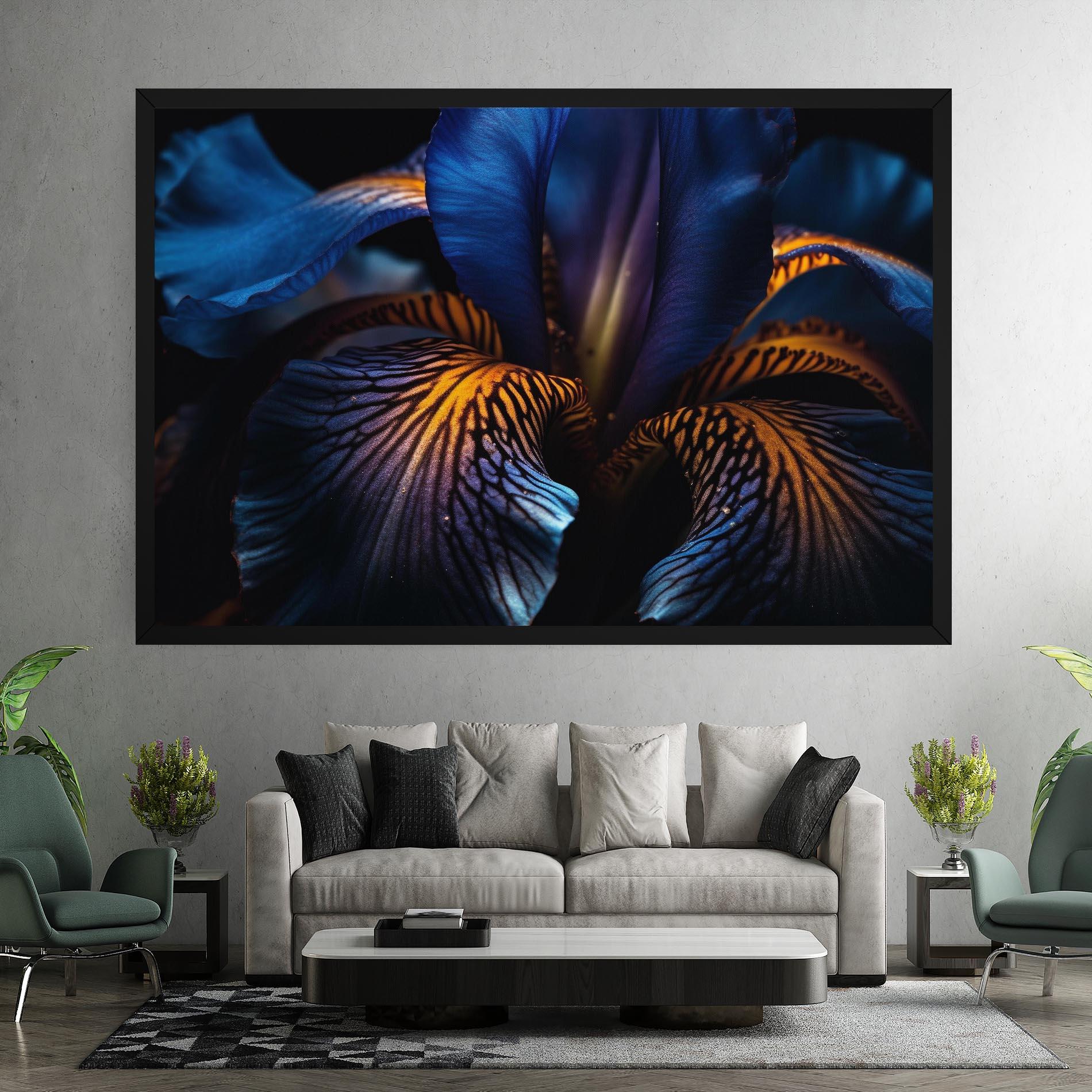 Картина на платно Dark Yellow Iris mockup 7