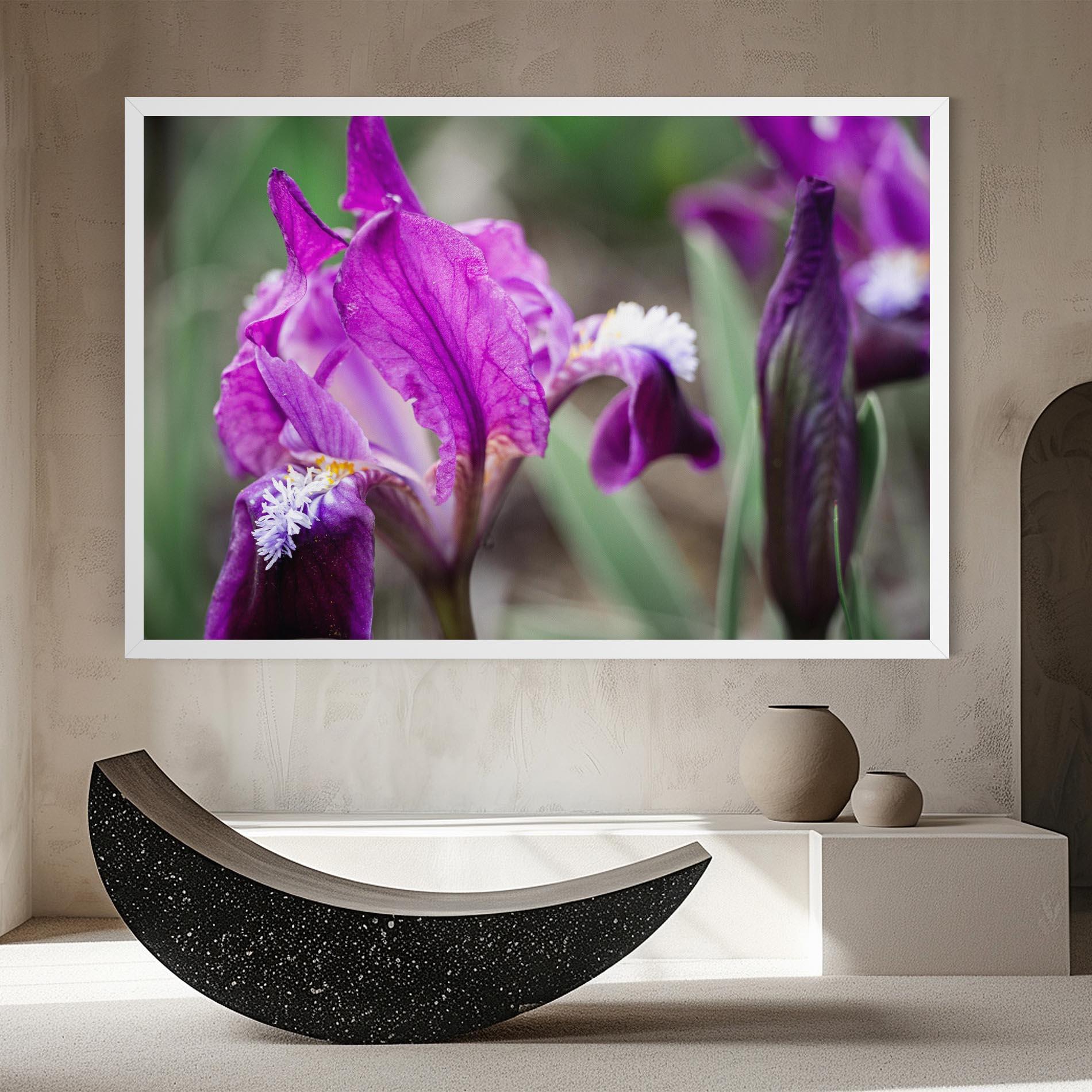 Картина на платно Dark Pink Iris mockup 8