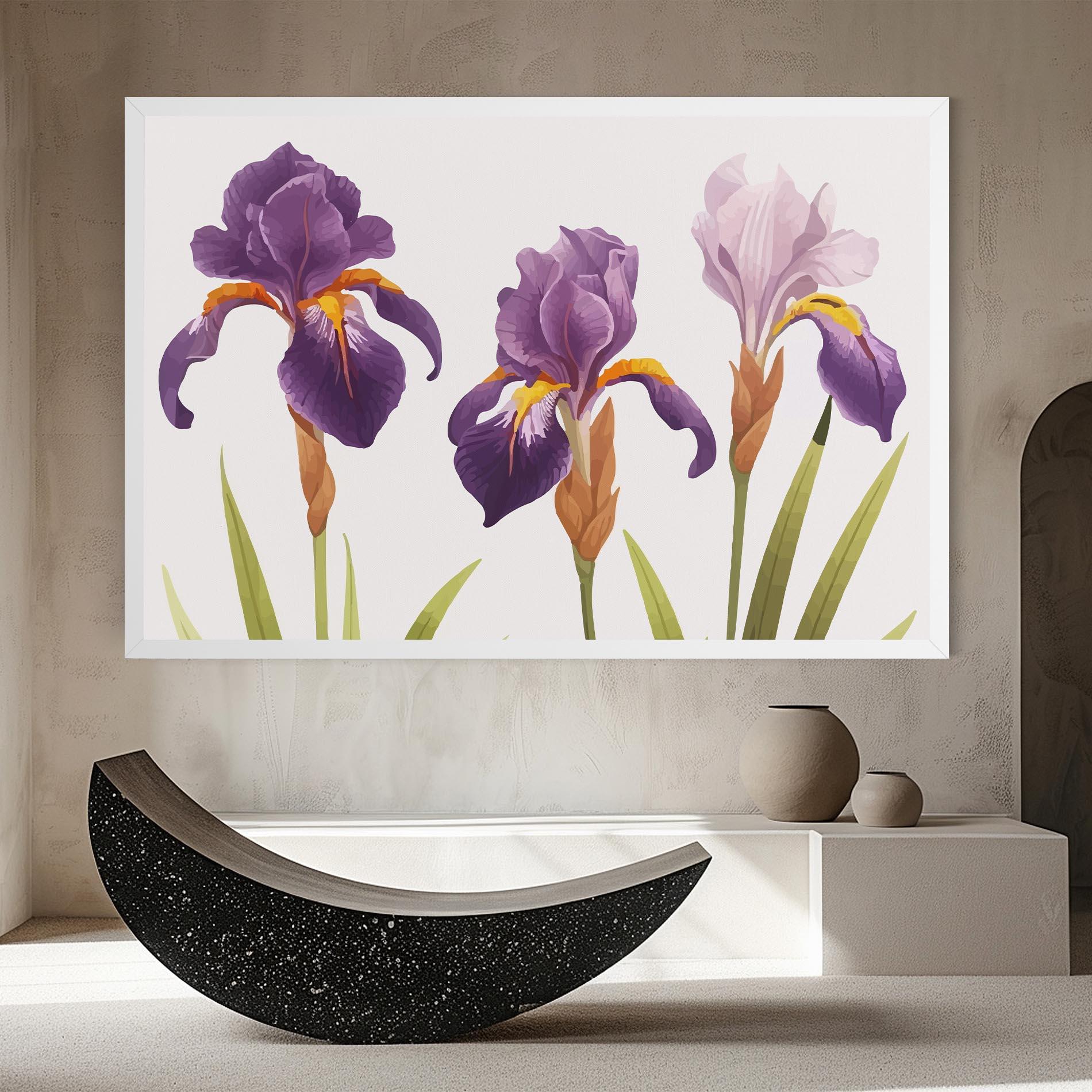 Картина на платно Iris Leaf mockup 8