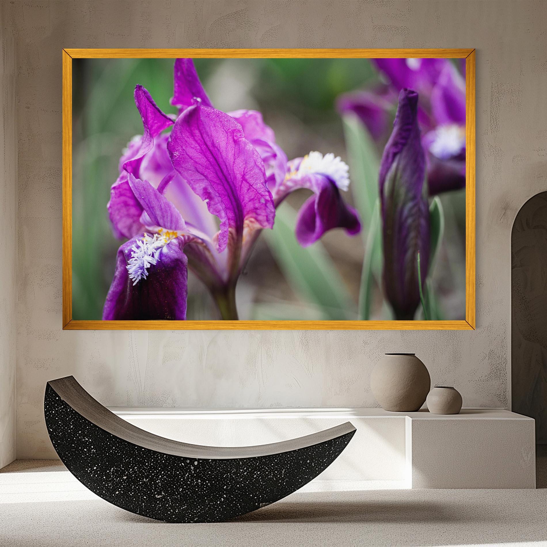 Картина на платно Dark Pink Iris mockup 8