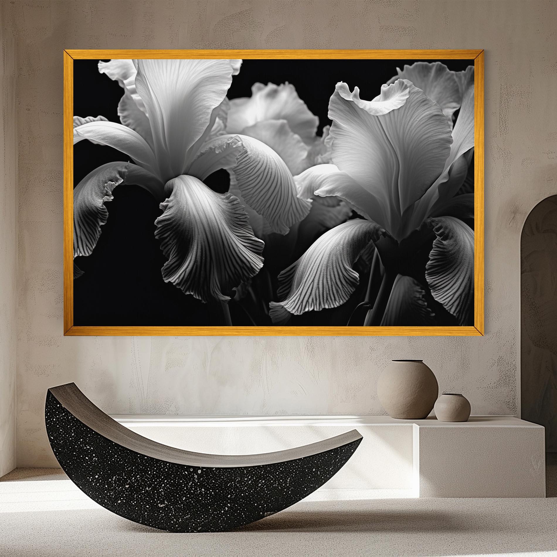 Картина на платно Grey Iris mockup 8