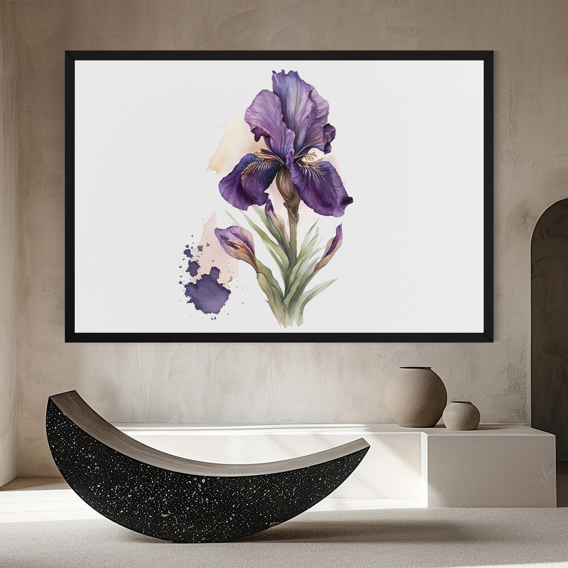 Картина на платно Beautiful Purple Iris mockup 8