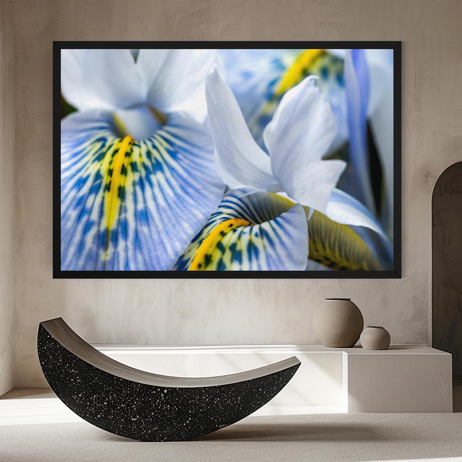 Картина на платно Blue Yellow Iris mockup 8
