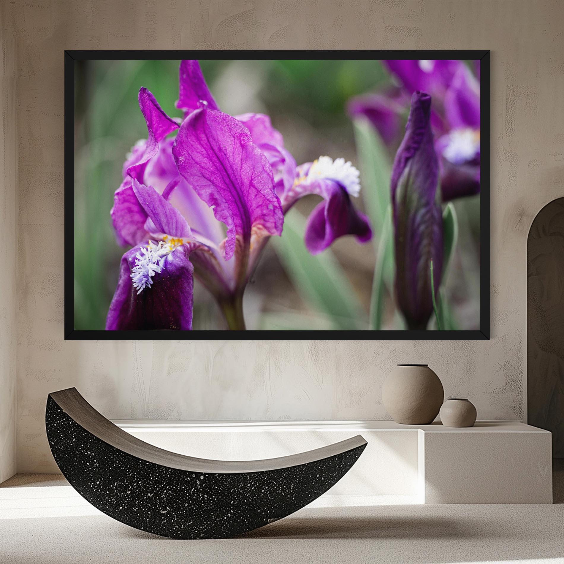 Картина на платно Dark Pink Iris mockup 8