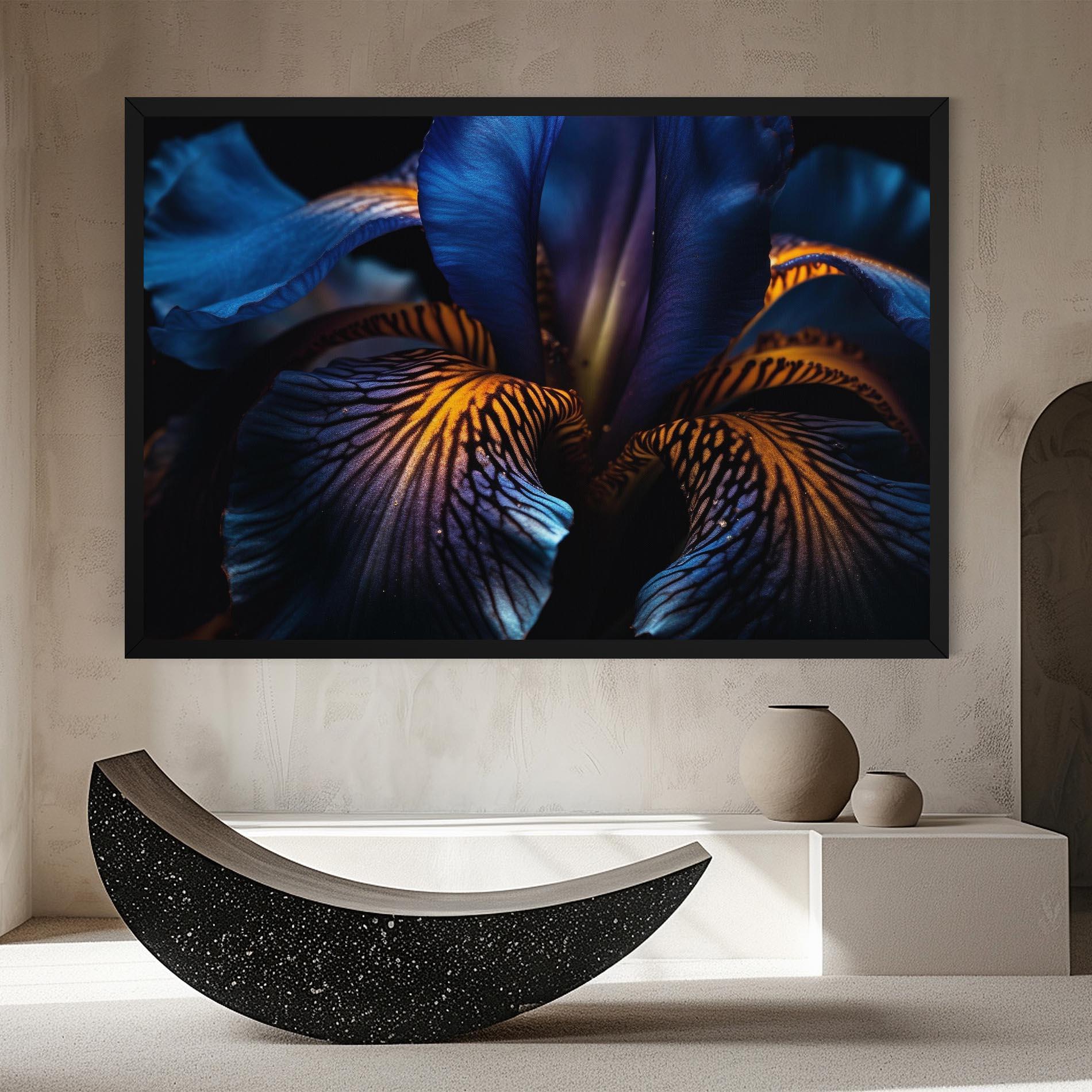 Картина на платно Dark Yellow Iris mockup 8