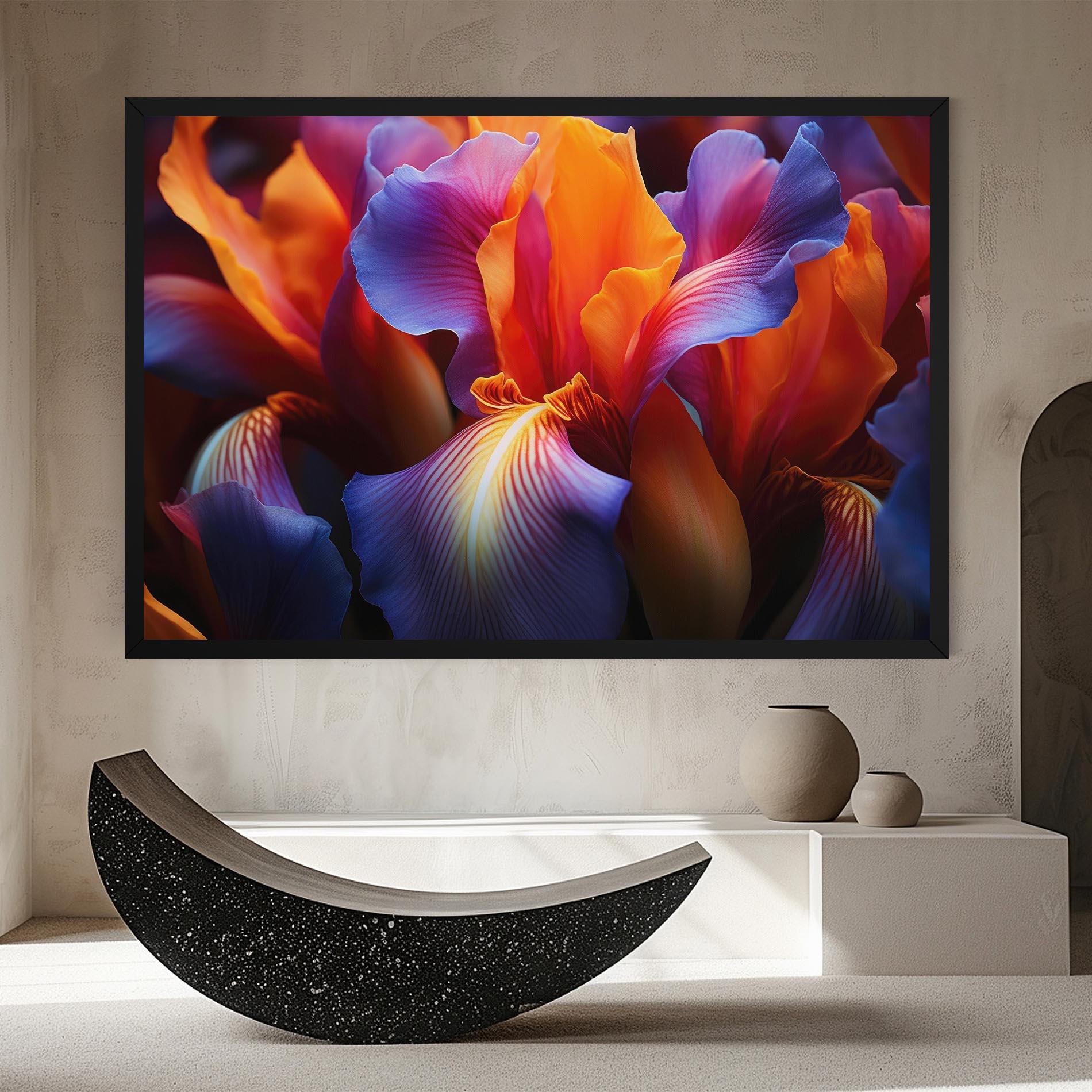 Картина на платно Orange Purple Iris mockup 8